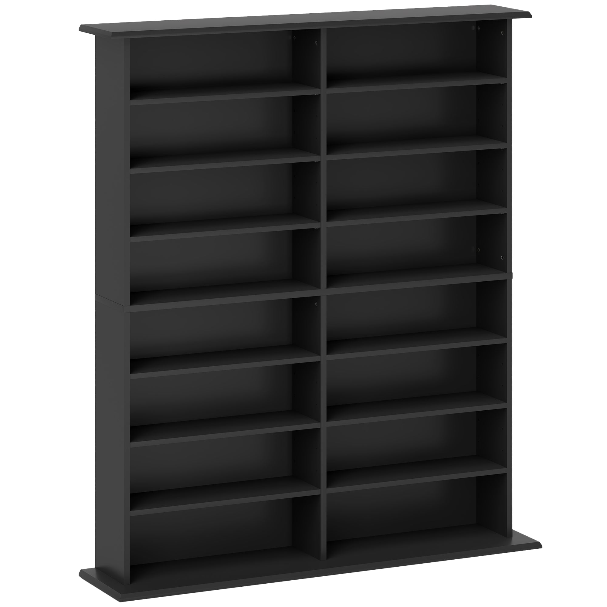 HOMCOM 720 CD/396 DVD/396 Blu-ray Storage Unit - Black - North Peak Garden Furniture