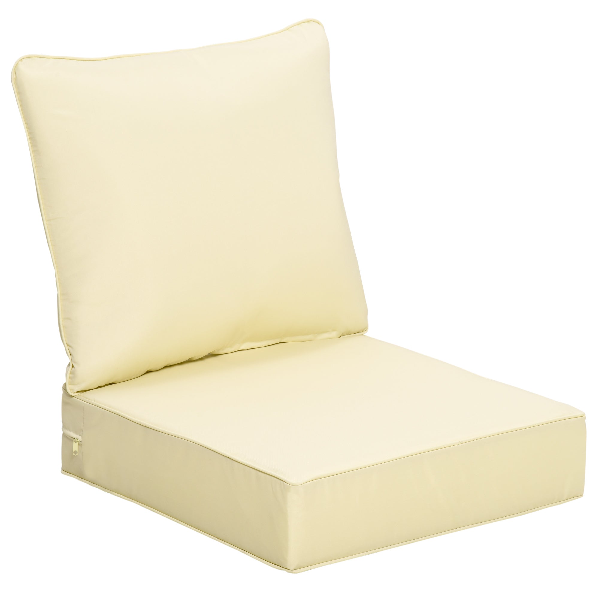 Outsunny Outdoor Seat and Back Cushion Set Patio Deep Seating Chair Replacement Cushion - North Peak Garden Furniture