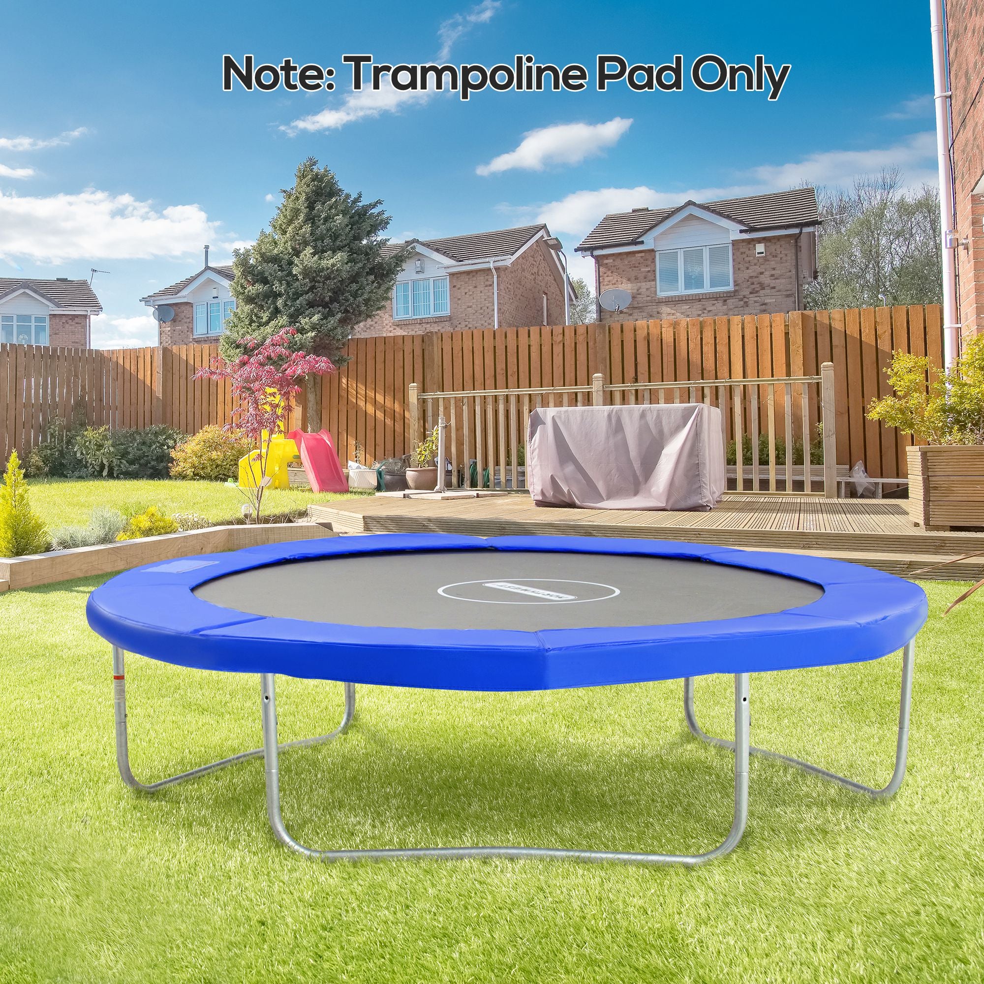 HOMCOM Φ244cm Trampoline Pad Pads Replacement Trampoline Accessories Safety Surround Pads Padding - 8ft Blue
