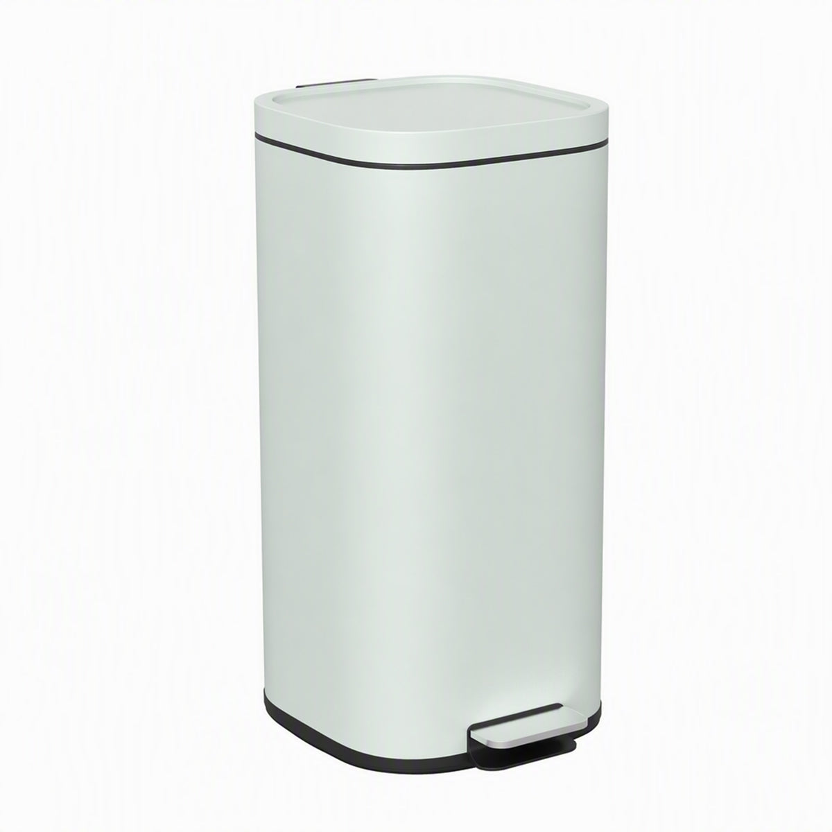 HOMCOM 30L Kitchen Bin, Compact Pedal Bin with Soft-Close and Stay-Open Lid, Removable Bucket for Kitchen, Home, Office, Green