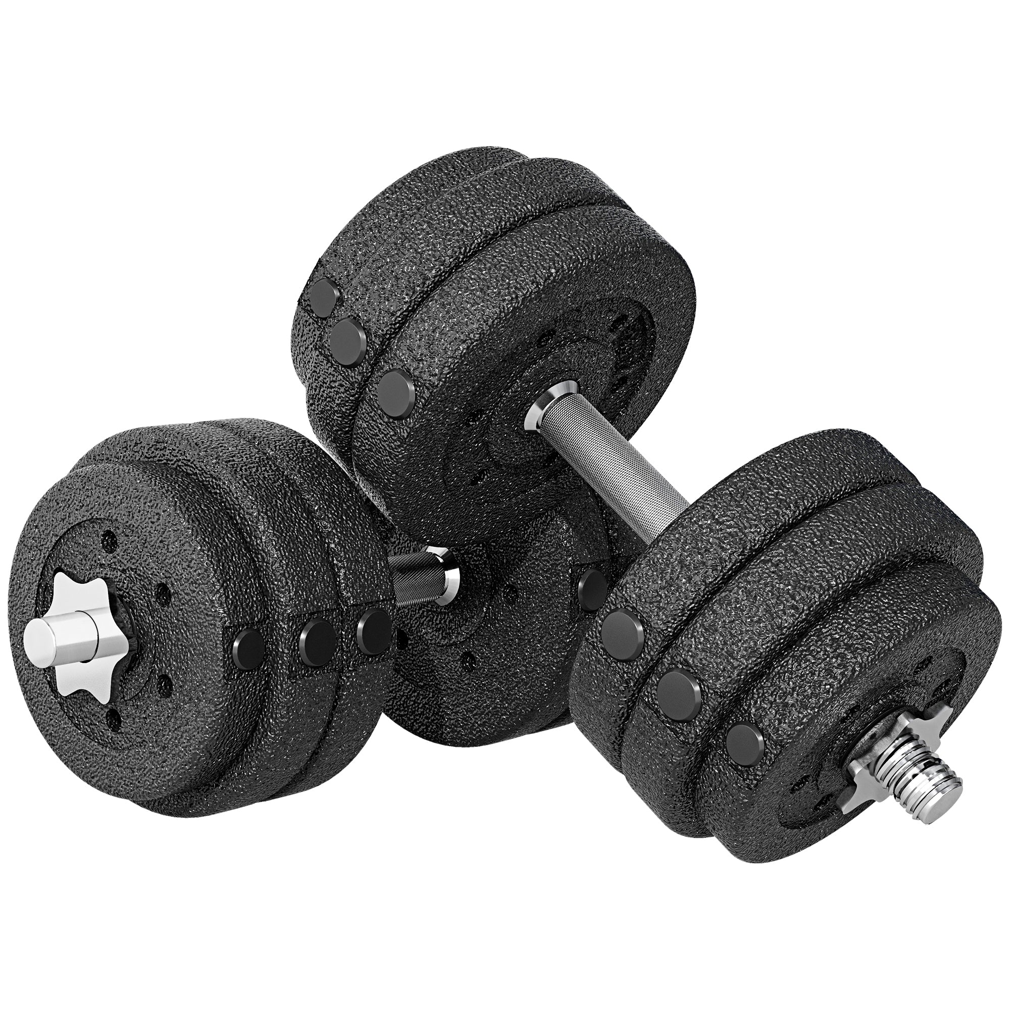 HOMCOM 30KG Adjustable Dumbbells Set, Hand Weights Set for Home Gym Weight Lifting Training - North Peak Garden Furniture