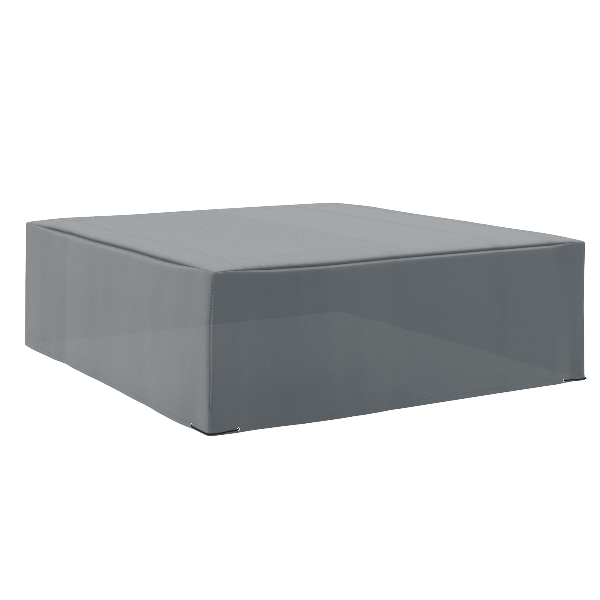 Outsunny 225x210cm Outdoor Garden Rattan Furniture Protective Cover Water UV Resistant Grey - North Peak Garden Furniture