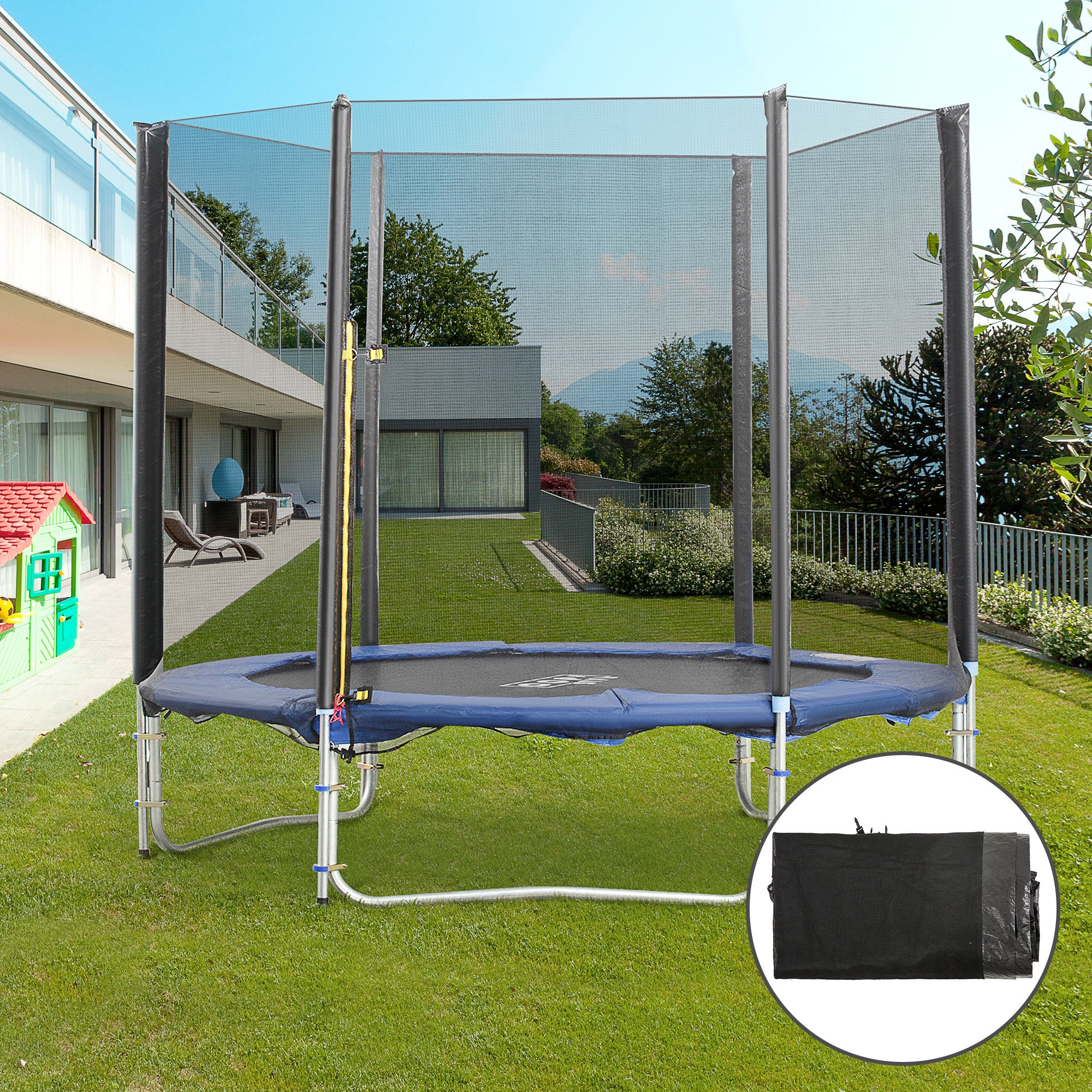 Homcom 8ft Trampoline Replacement Net, Black - North Peak Garden Furniture