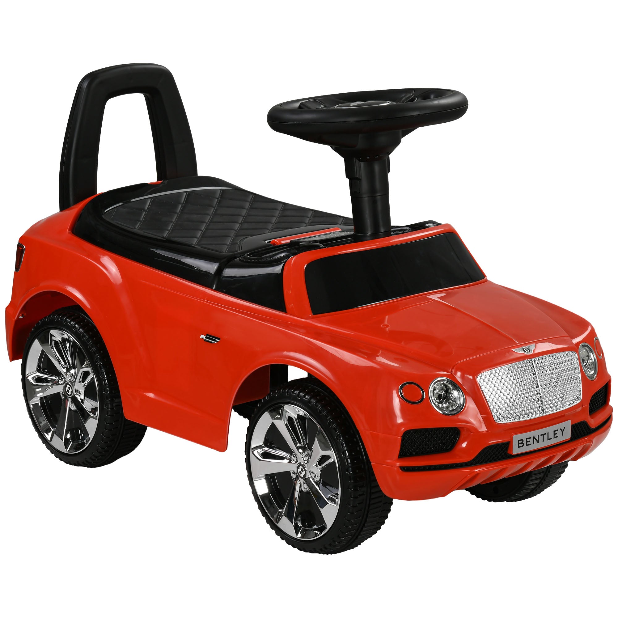 AIYAPLAY Bentley Bentayga Licensed Foot to Floor Ride on Car, Sliding Car Push Along Car w/ Under Seat Storage - Red - North Peak Garden Furniture