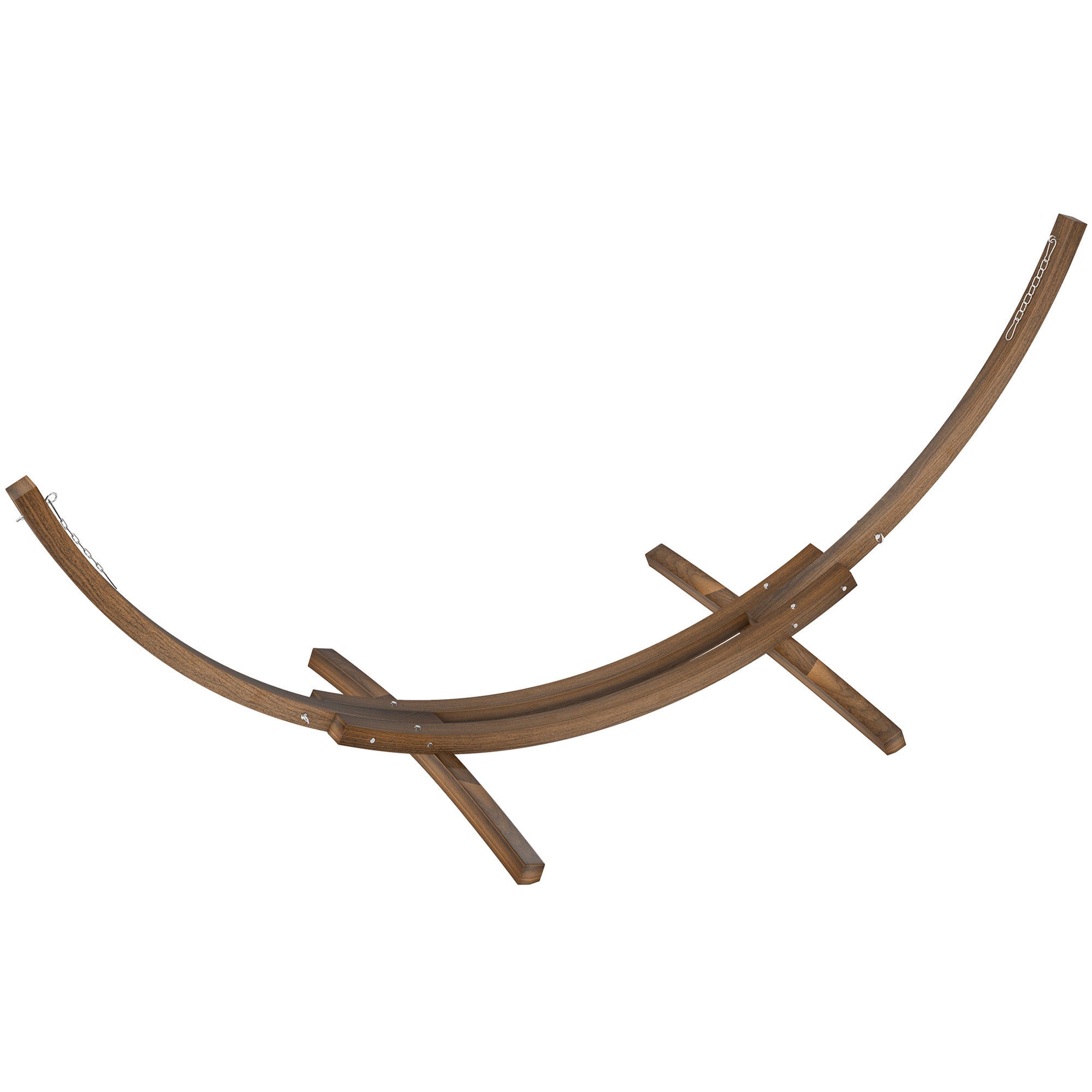 Outsunny 3.25m Wooden Hammock Stand Universal Fit Garden Picnic Camp Accessories, Brown - North Peak Garden Furniture