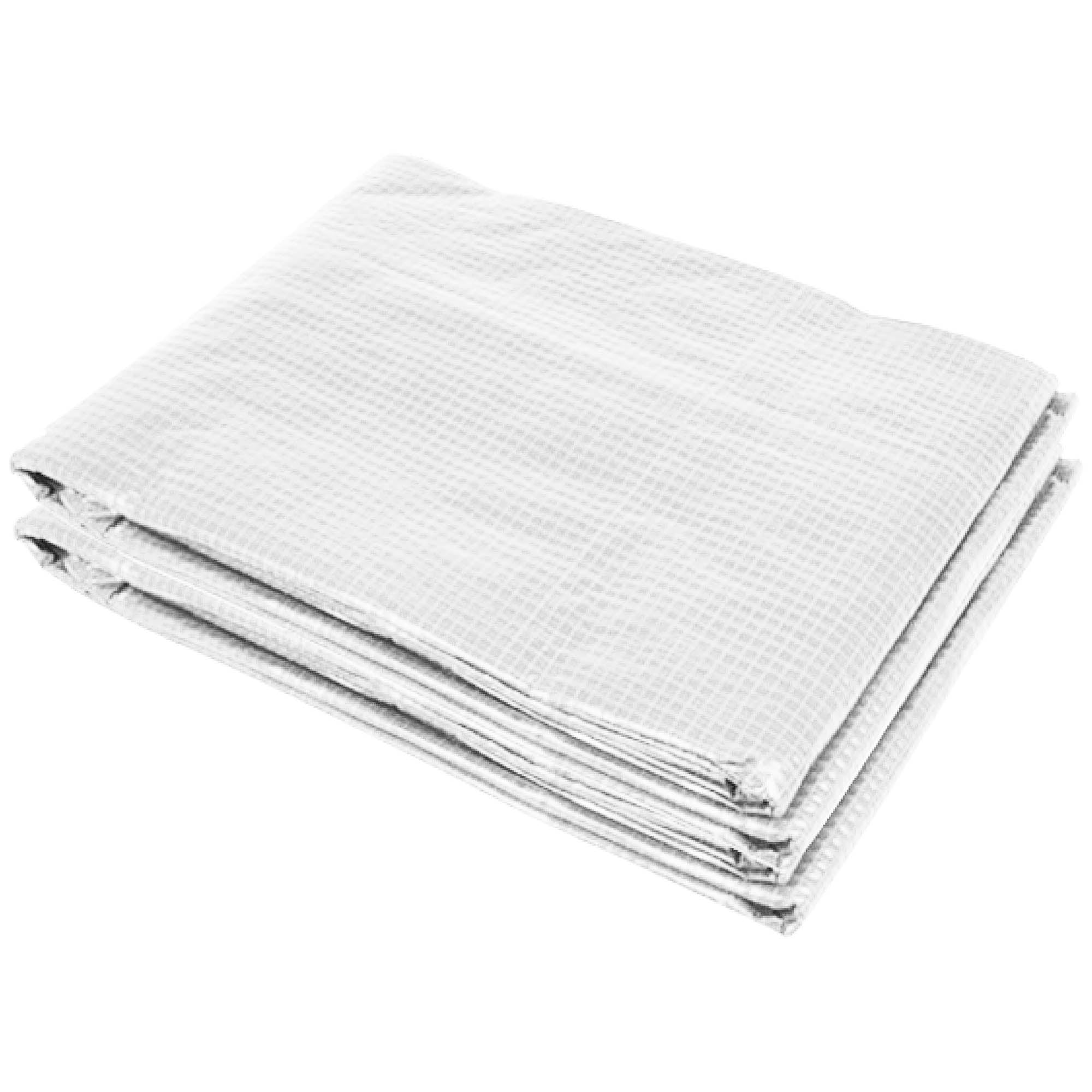 Outsunny 3 x 2 x 2m Greenhouse Replacement Cover ONLY Winter Garden Plant PE Cover for Tunnel Walk-in Greenhouse with Roll-up Windows Door Outdoor, White - North Peak Garden Furniture