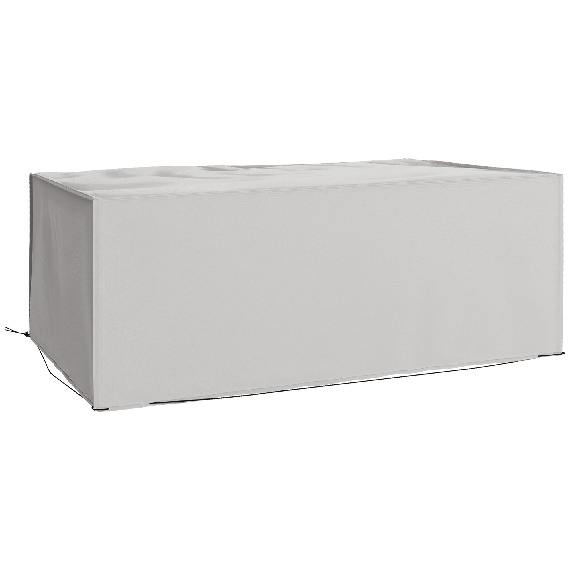 Outsunny 600D Oxford Patio Set Cover Outdoor Garden Rattan Furniture Protection Cover Protector Waterproof Anti-UV, Grey, 210 x 140 x 80cm - North Peak Garden Furniture