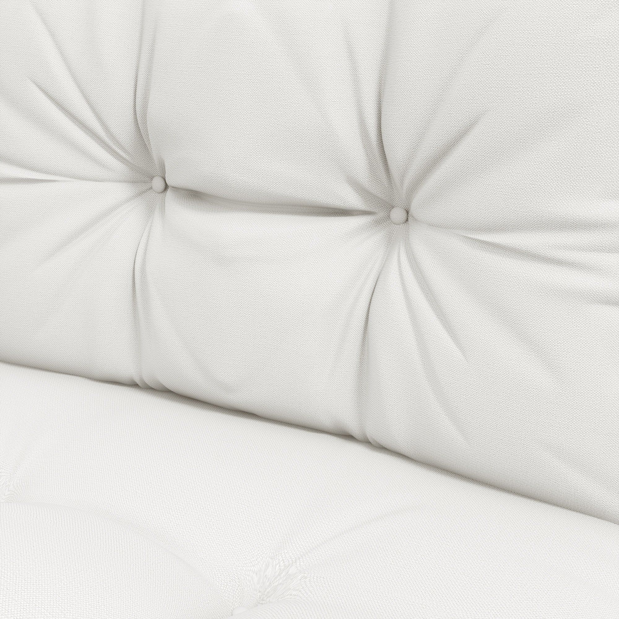 Outsunny 2-Piece Seat Cushions Back Pillows Replacement, Patio Chair Cushions Set for Indoor Outdoor, White - North Peak Garden Furniture