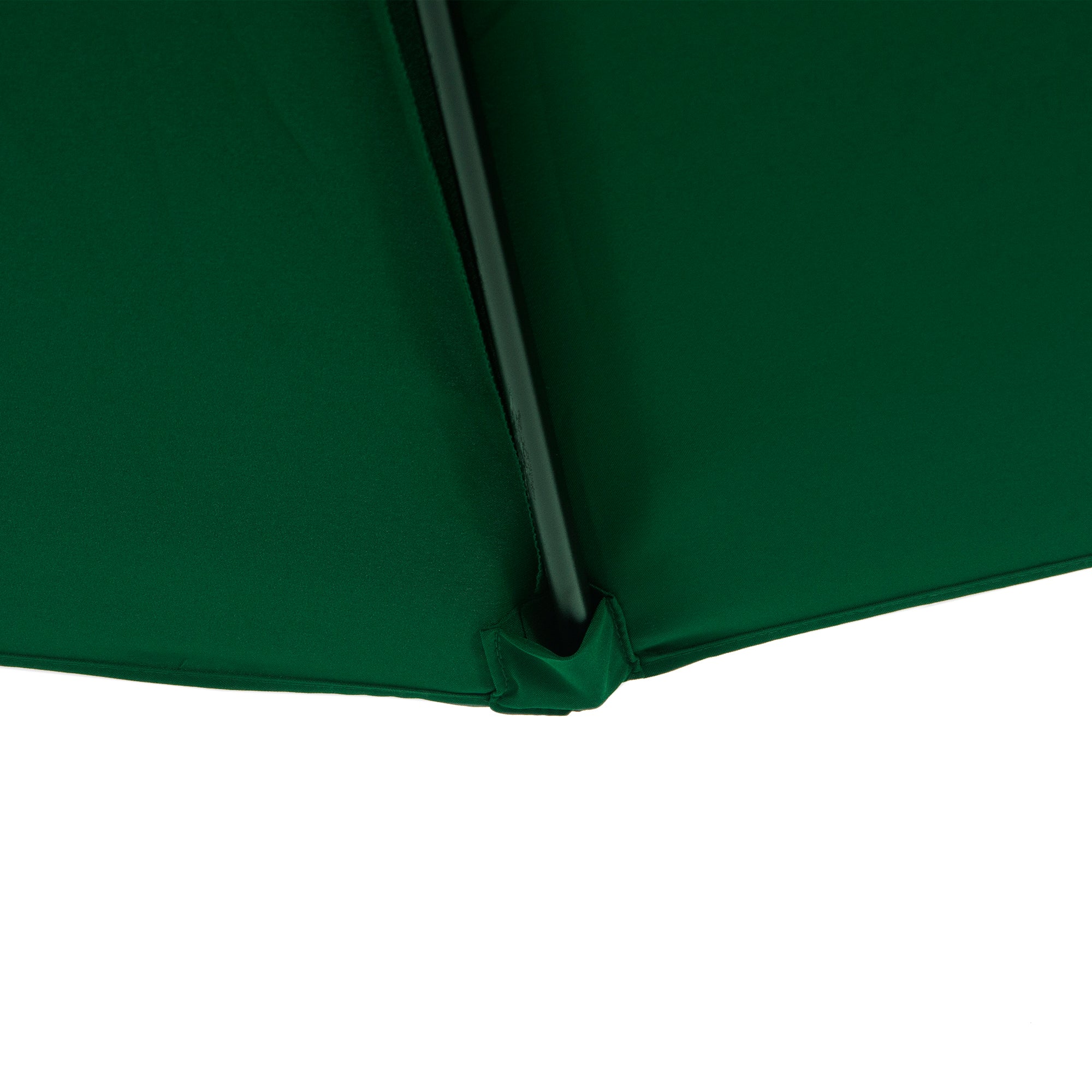 Outsunny 3(m) Half Parasol Semi Round Umbrella Patio Metal Frame Crank Handle for Balcony-- NO BASE INCLUDED, Green - North Peak Garden Furniture
