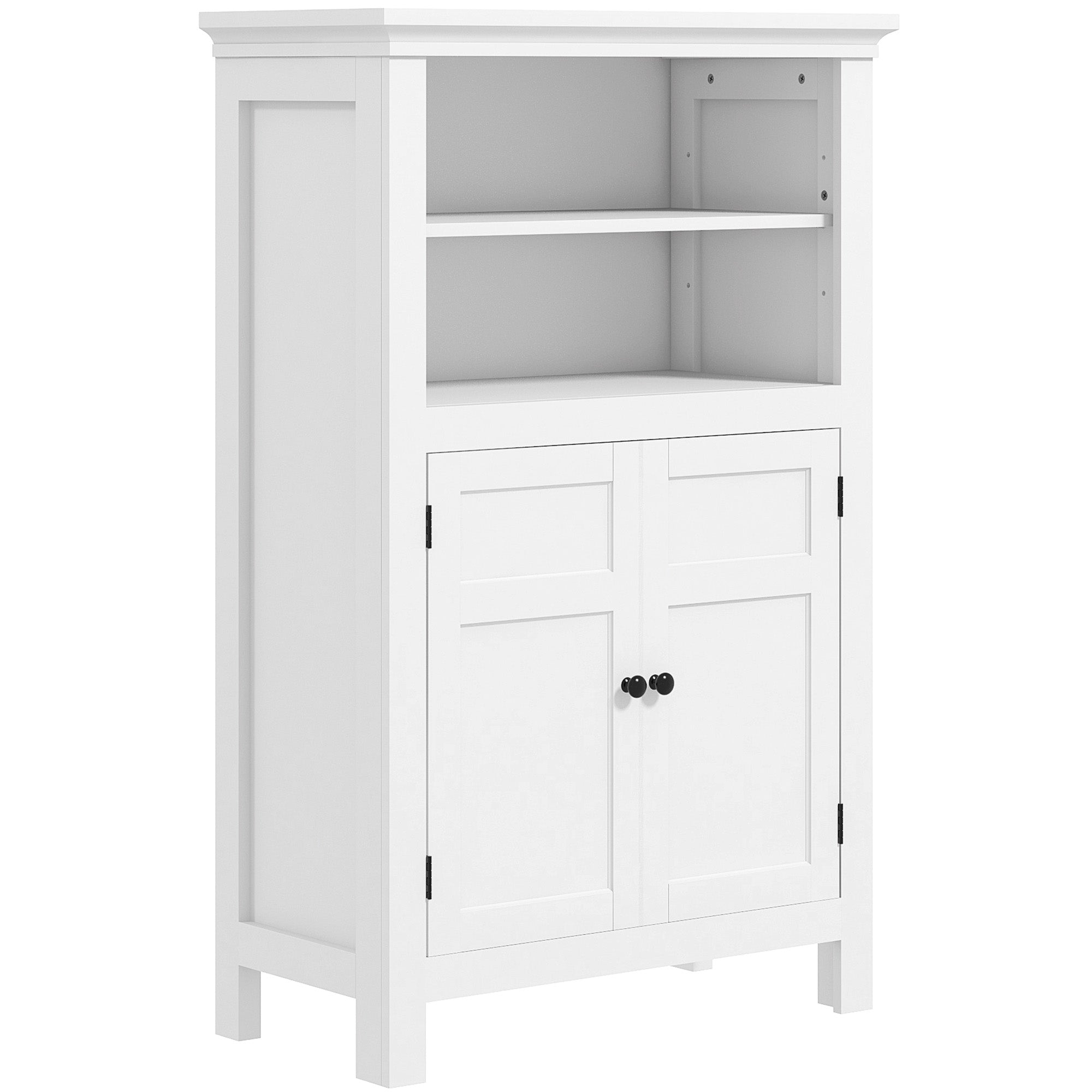 HOMCOM Multi-Storage Modern Bathroom Cabinet - White - North Peak Garden Furniture
