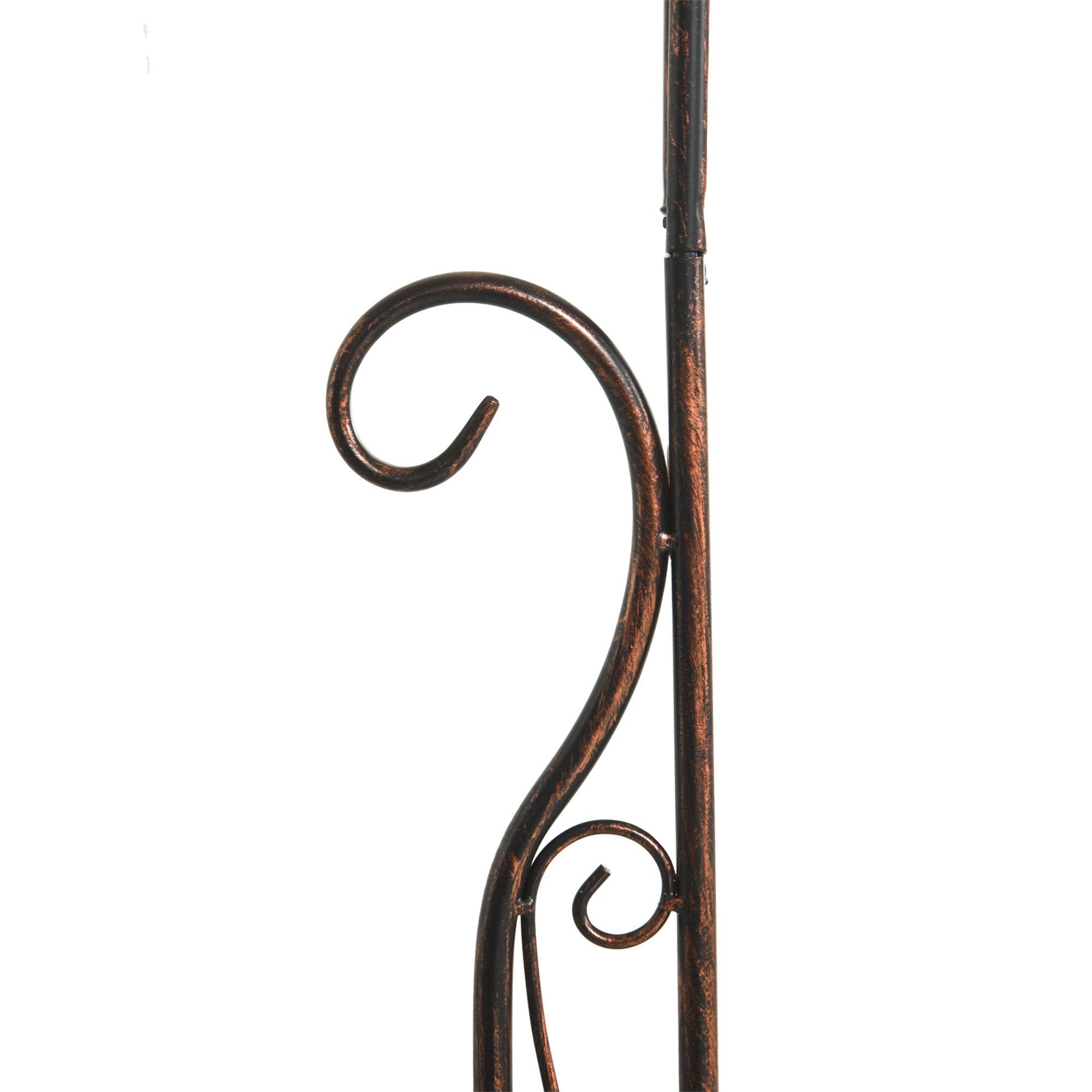 Outsunny Metal Garden Arch Trellis, Decorative Arbour Archway for Walkway Path Ceremony Wedding Party, 120 x 30 x 226cm - North Peak Garden Furniture