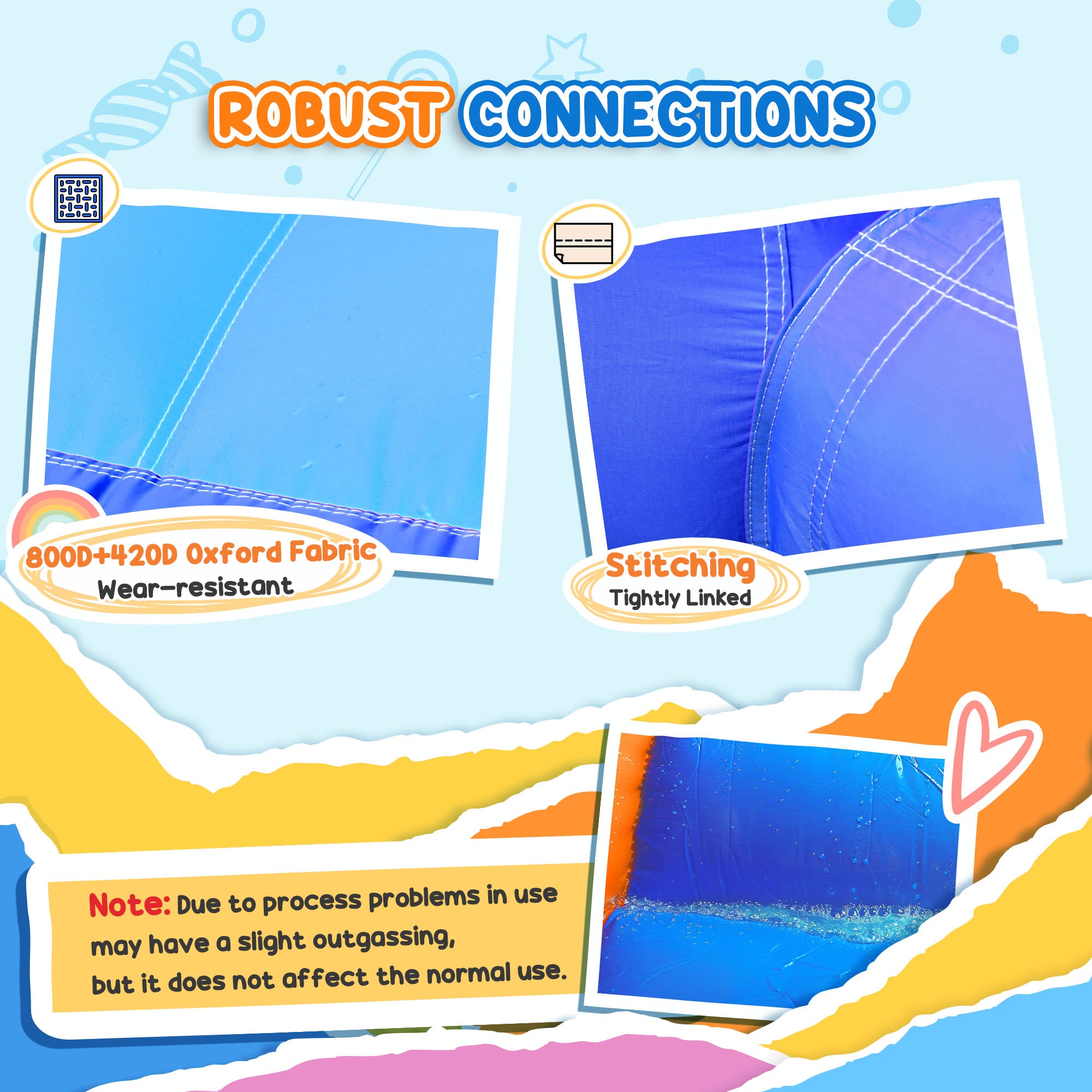Outsunny Bouncy Castle Inflatable Basket Trampoline Slide Monster Design 180 x 250 x 175 (CM)