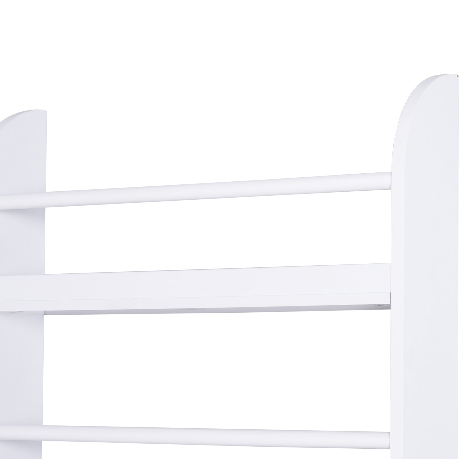 HOMCOM Wood Wall/Standing Magazine Holders Book Rack Shelf 4 Tiers Space Saving Design Water Resist Home Office Decoration - North Peak Garden Furniture