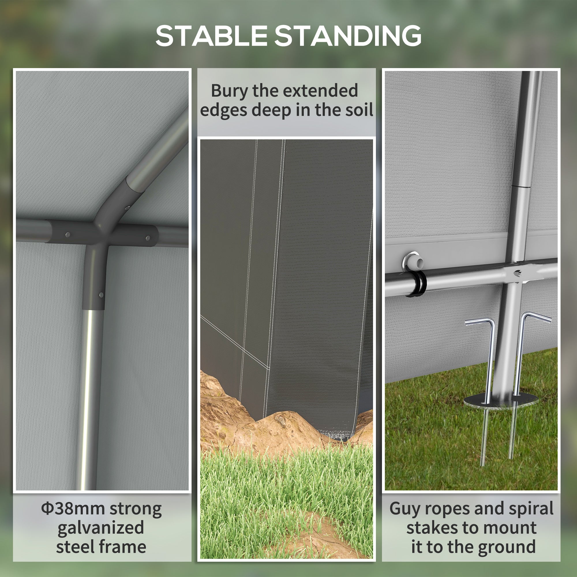 Outsunny 3.6 x 2.1m Portable Outdoor Shed, with Window - Dark Grey