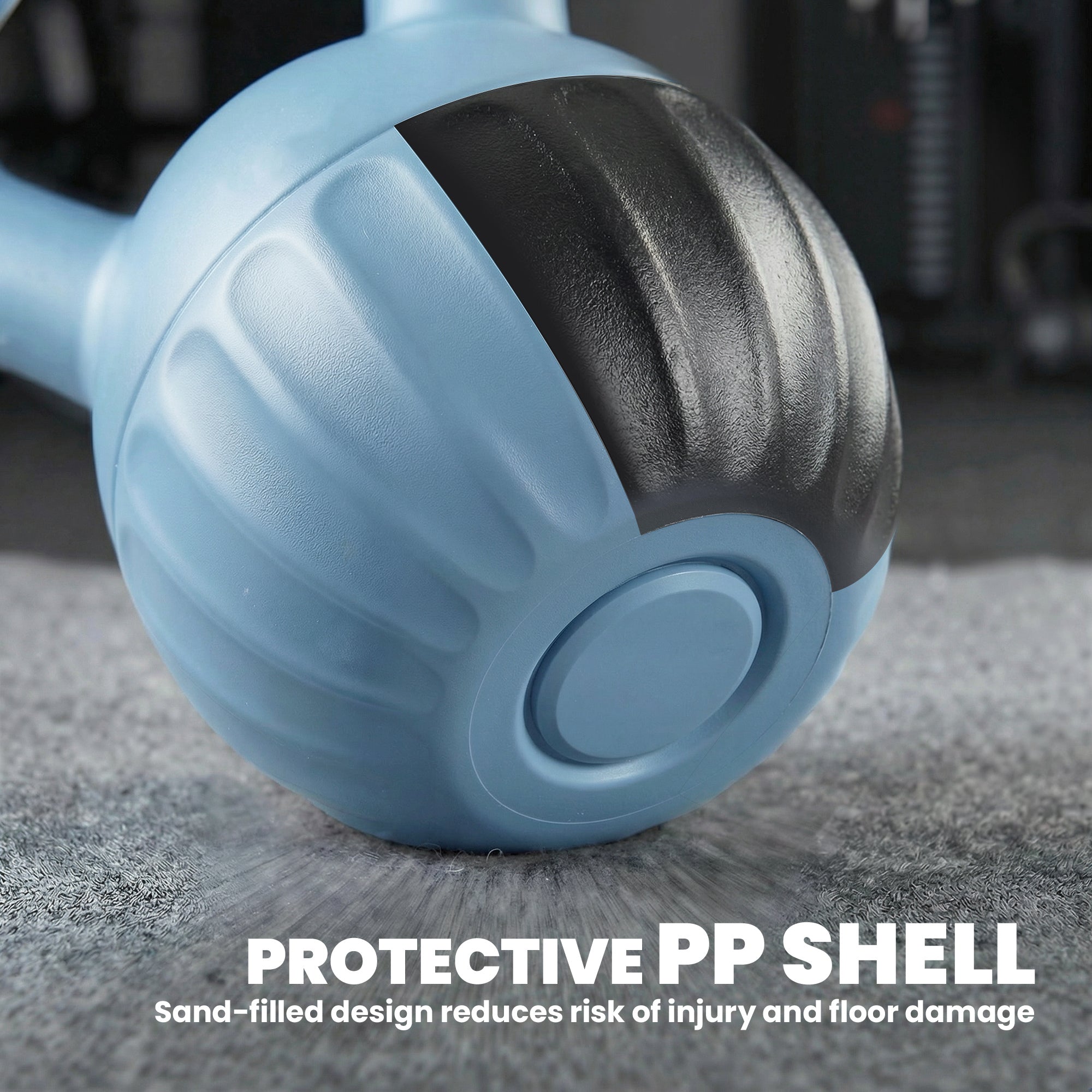 SPORTNOW Kettlebell for Strength Training Kettle Bell with Non-Slip Handle 6 kg Blue
