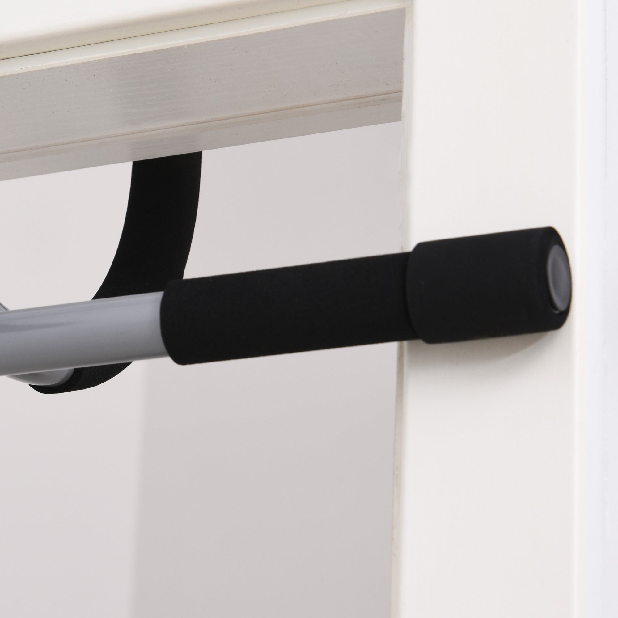 HOMCOM Pull-Up Bar for Doorway, Home Fitness Door Horizontal Bar Push up Bar for Indoor Gym Upper Body Workout, Grey - North Peak Garden Furniture