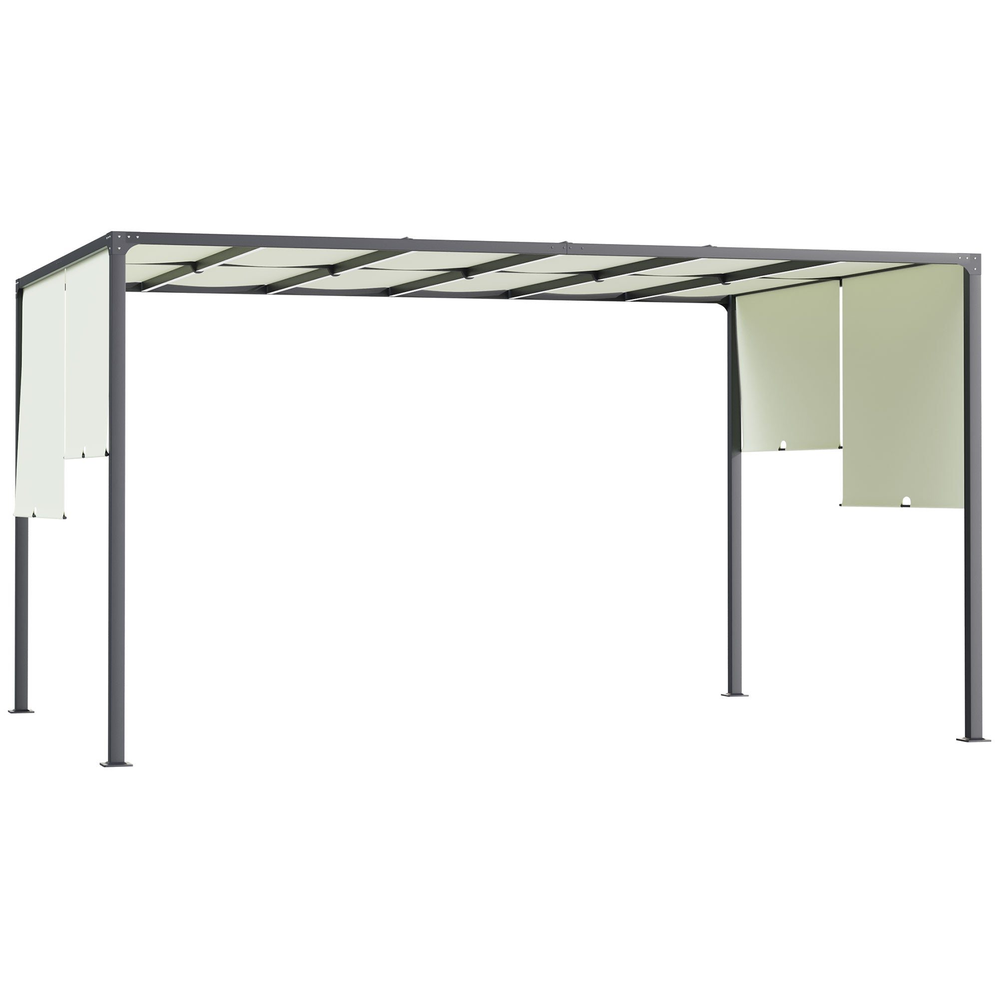 Outsunny 3 x 4m Outdoor Garden Pergola - Cream White - North Peak Garden Furniture