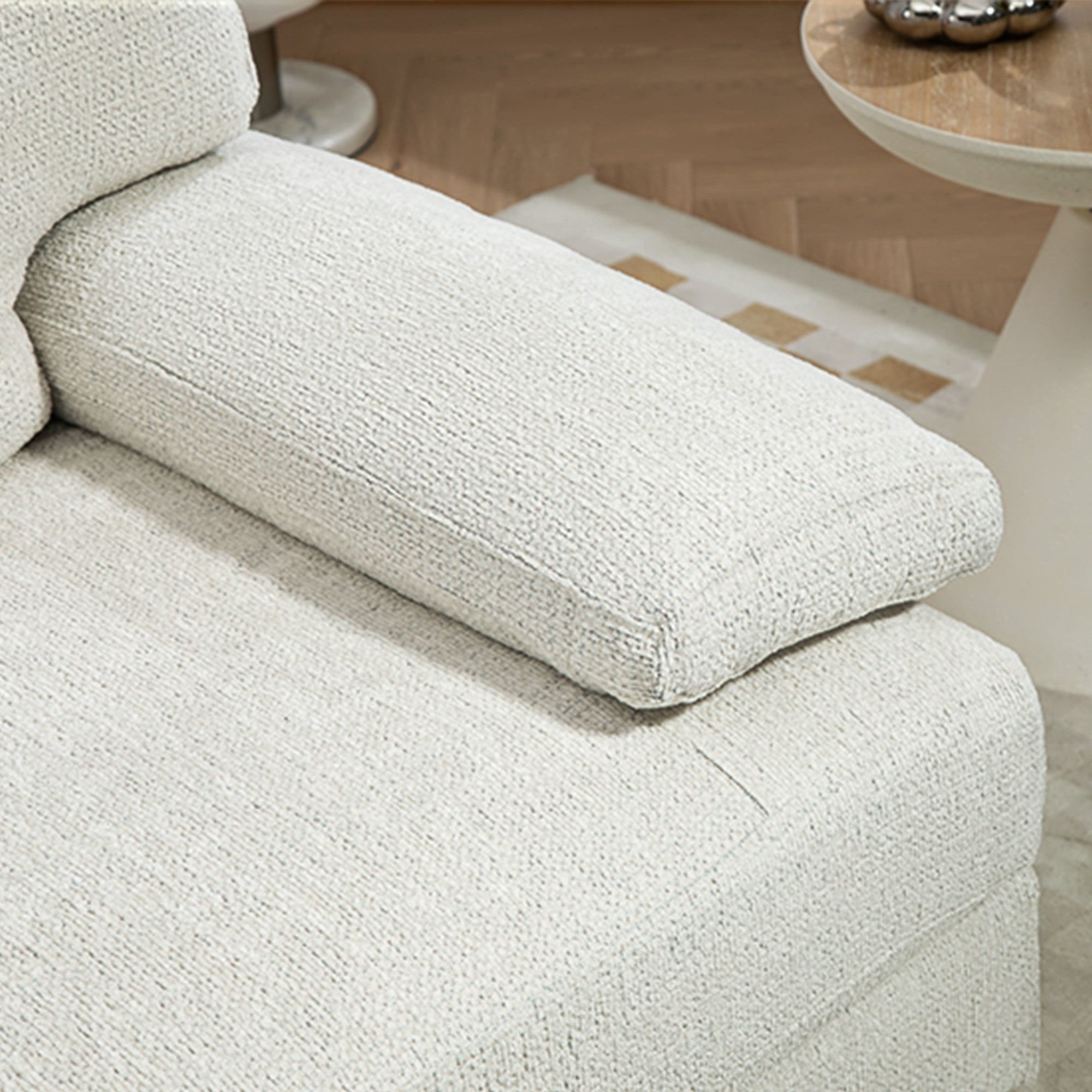 HOMCOM 2 Seater Sofa, Modern Fabric Loveseat with Spring Cushion and Metal Legs, Small Couch for Living Room, Bedroom, Home Office, Reception, Cream White - North Peak Garden Furniture