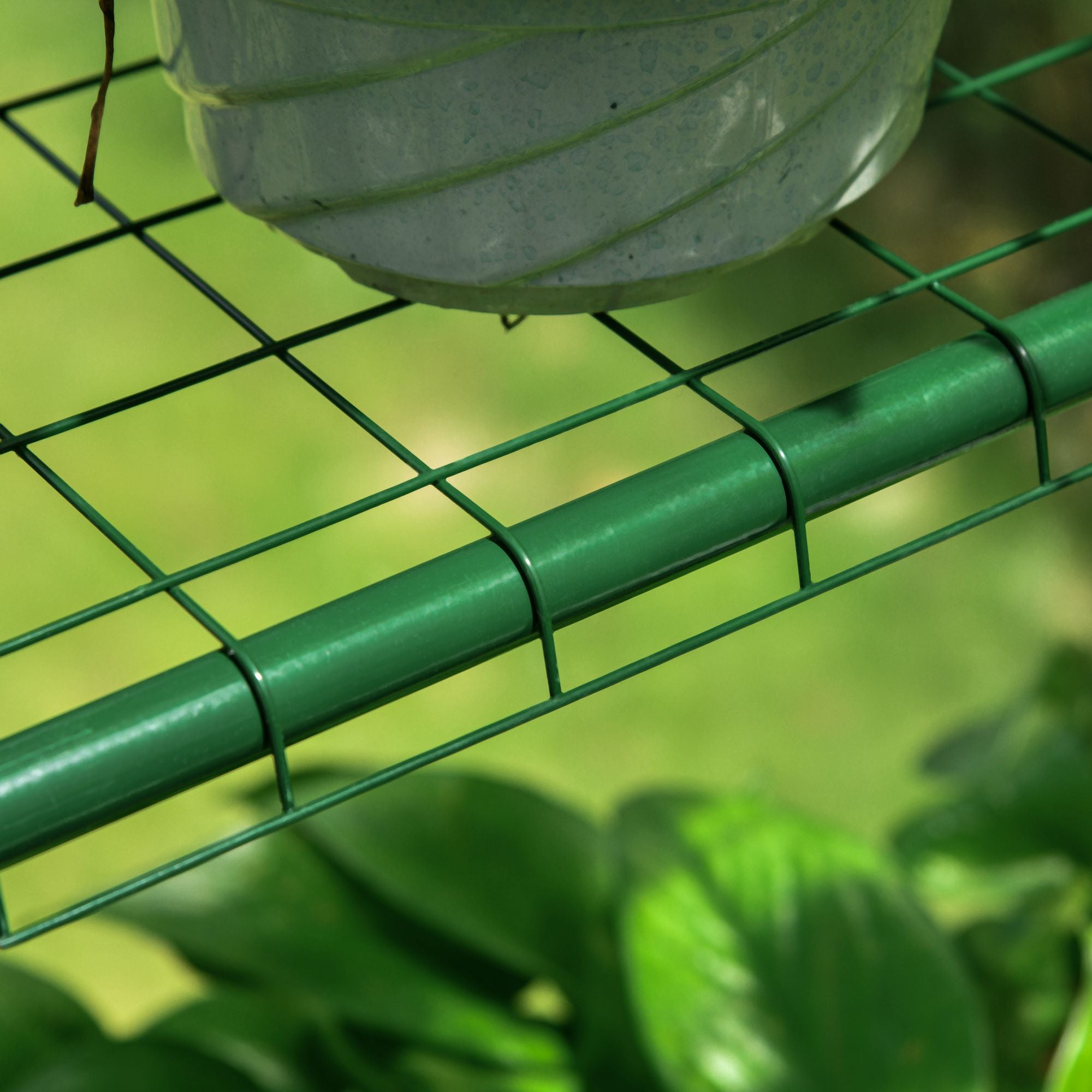 Outsunny Walk in Greenhouse with 3-Tier 8 Shelves, Green House with Hemmed Cover, Roll-up Zipped Door, Steel Frame, 143 x 143 x 195cm - North Peak Garden Furniture