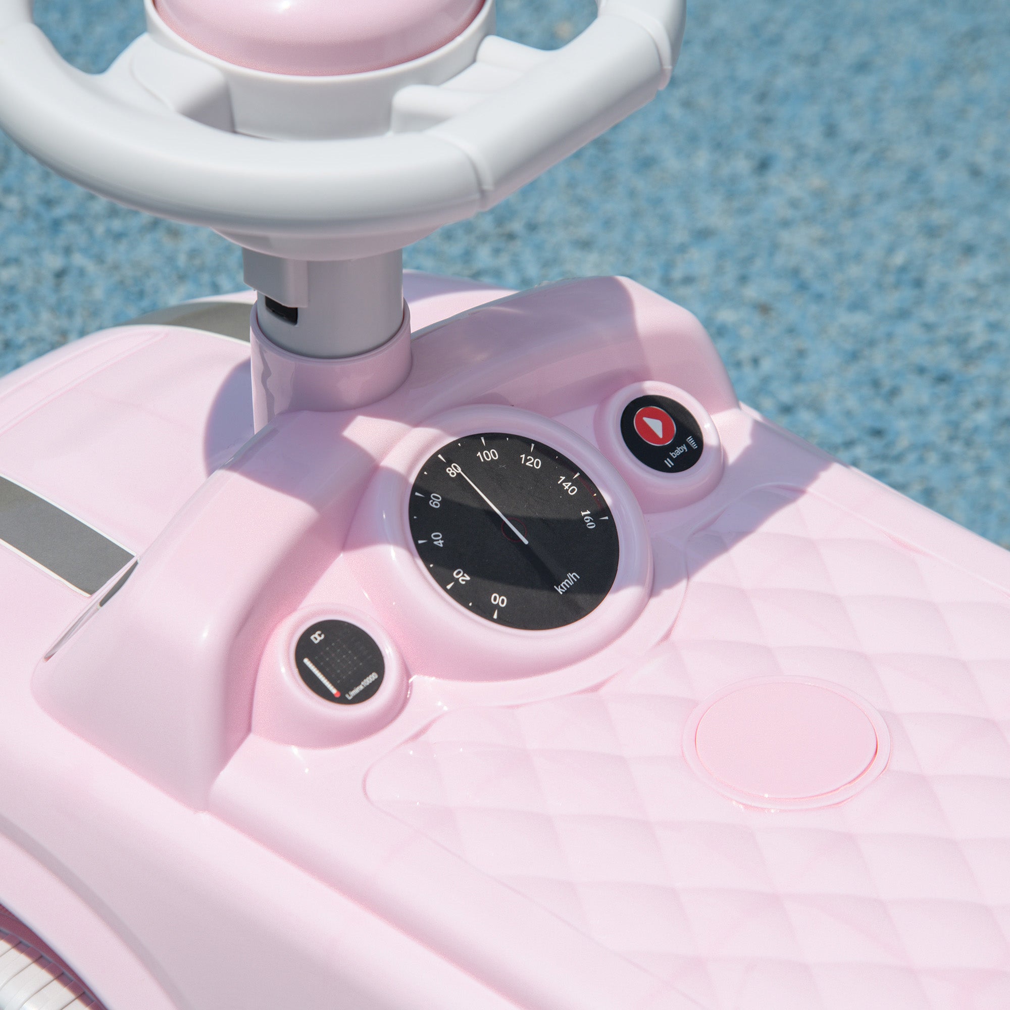 AIYAPLAY Foot To Floor Ride On Car Sliding Car w/ Air Horn, Anti-Over-Backwards, 18 to 36 Months - Pink - North Peak Garden Furniture