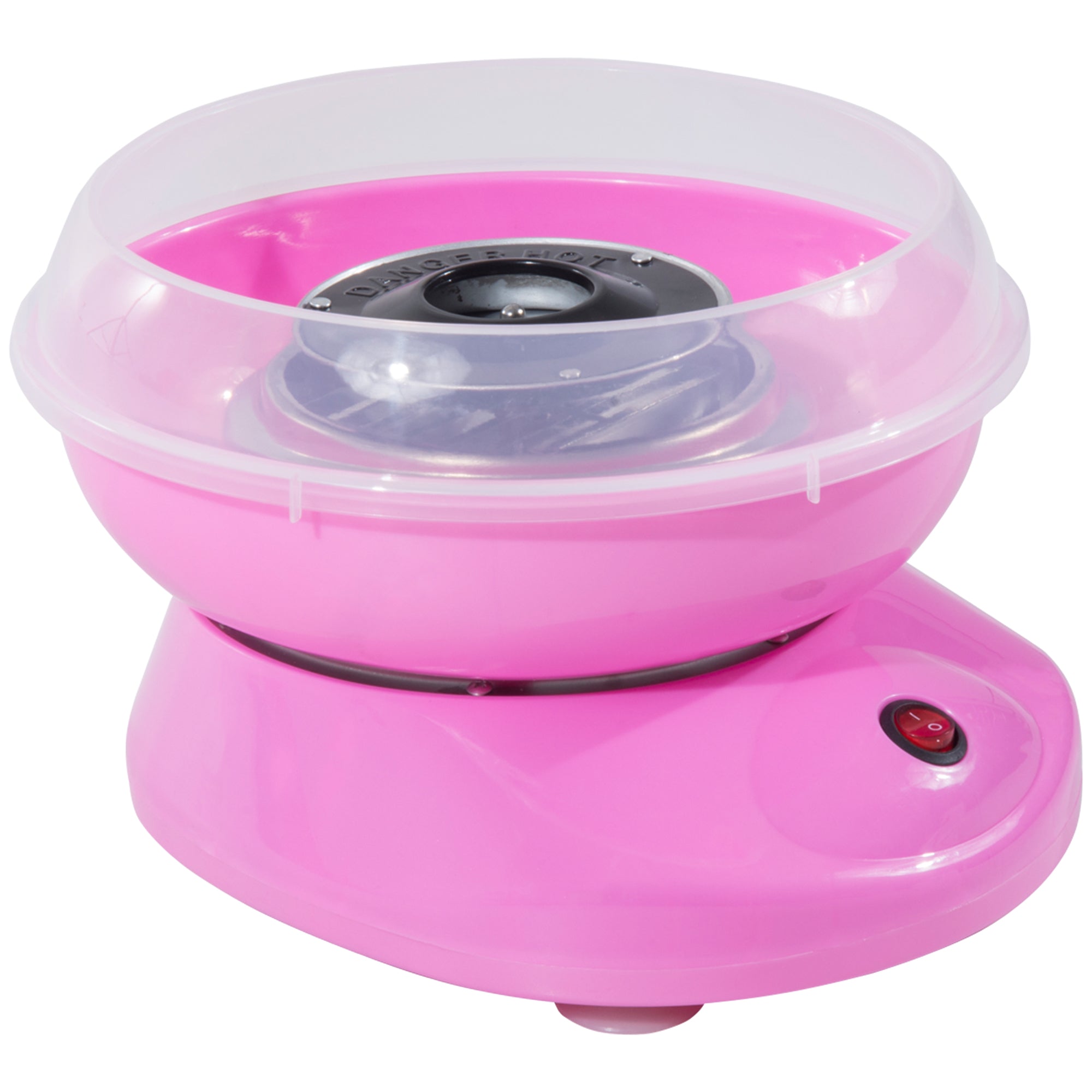 HOMCOM Candy Floss Machine Electric Cotton Candy Maker Gadgetry 450W (Pink) - North Peak Garden Furniture
