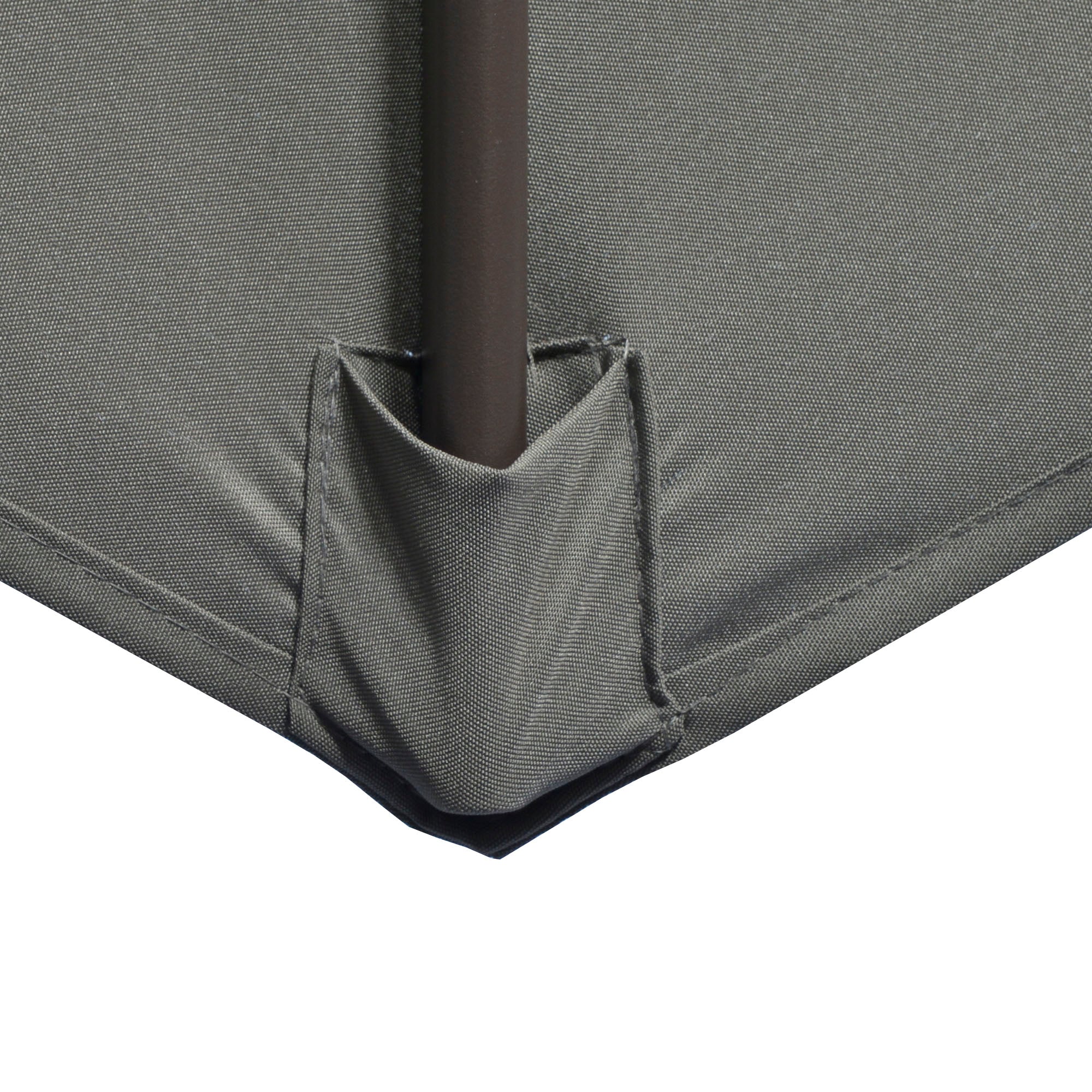 Outsunny 3(m) Cantilever Parasol 360° Rotation Roma Umbrella Hanging Sun Shade with Aluminium Frame, Tilt Crank, 8 Ribs and Cross Base, Dark Grey - North Peak Garden Furniture
