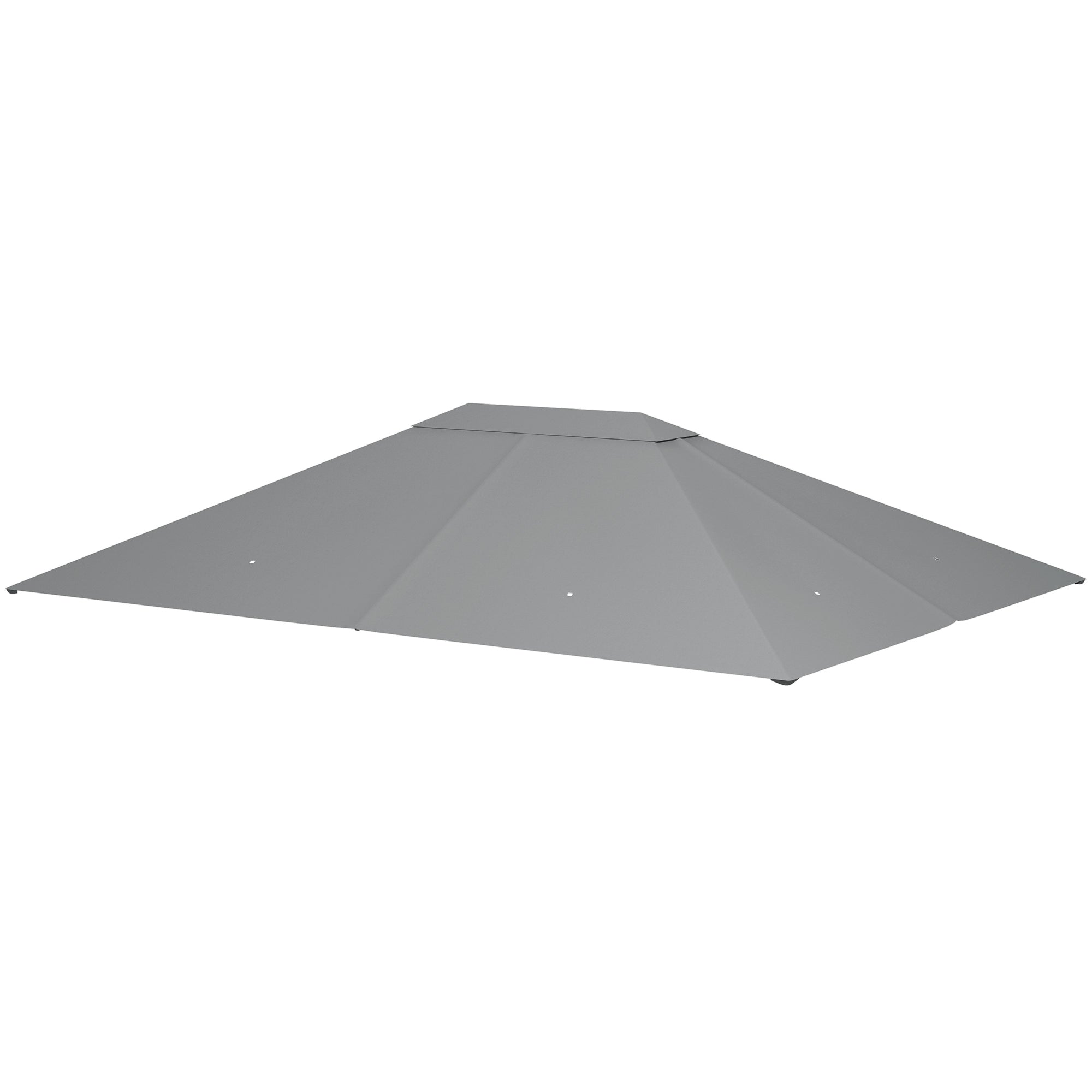 Outsunny 3 x 4m Gazebo Canopy Replacement Cover, Gazebo Roof Replacement (TOP COVER ONLY), Light Grey