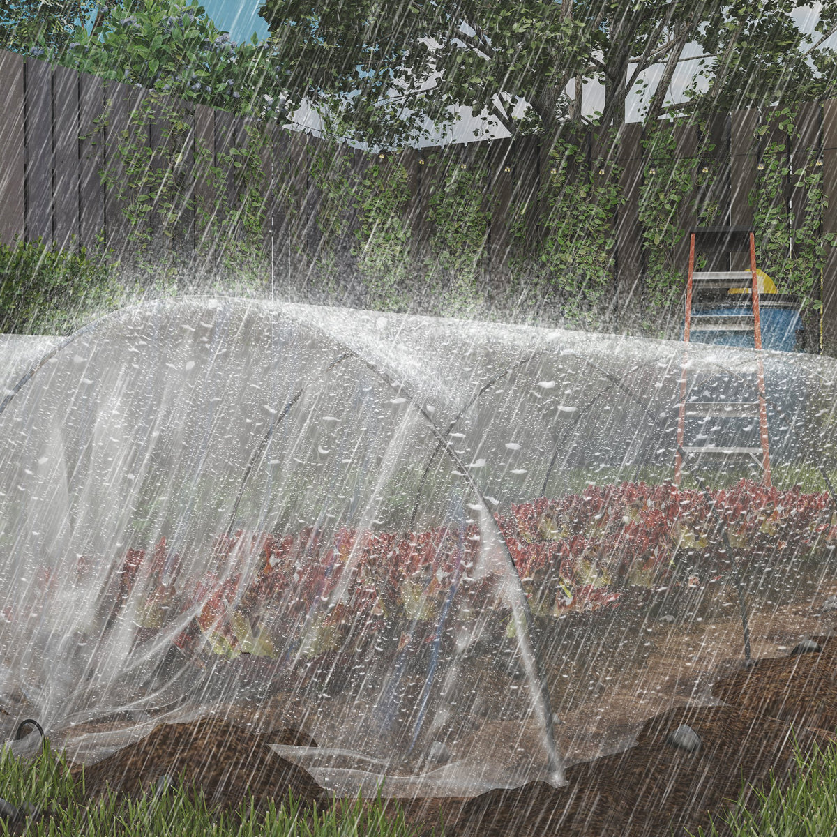 Outsunny 6 X 10m Heavy Duty (150um/6mil) Polyethylene Greenhouse Cover Replacement, UV Resistant Waterproof Plastic Polytunnel Cover, Clear