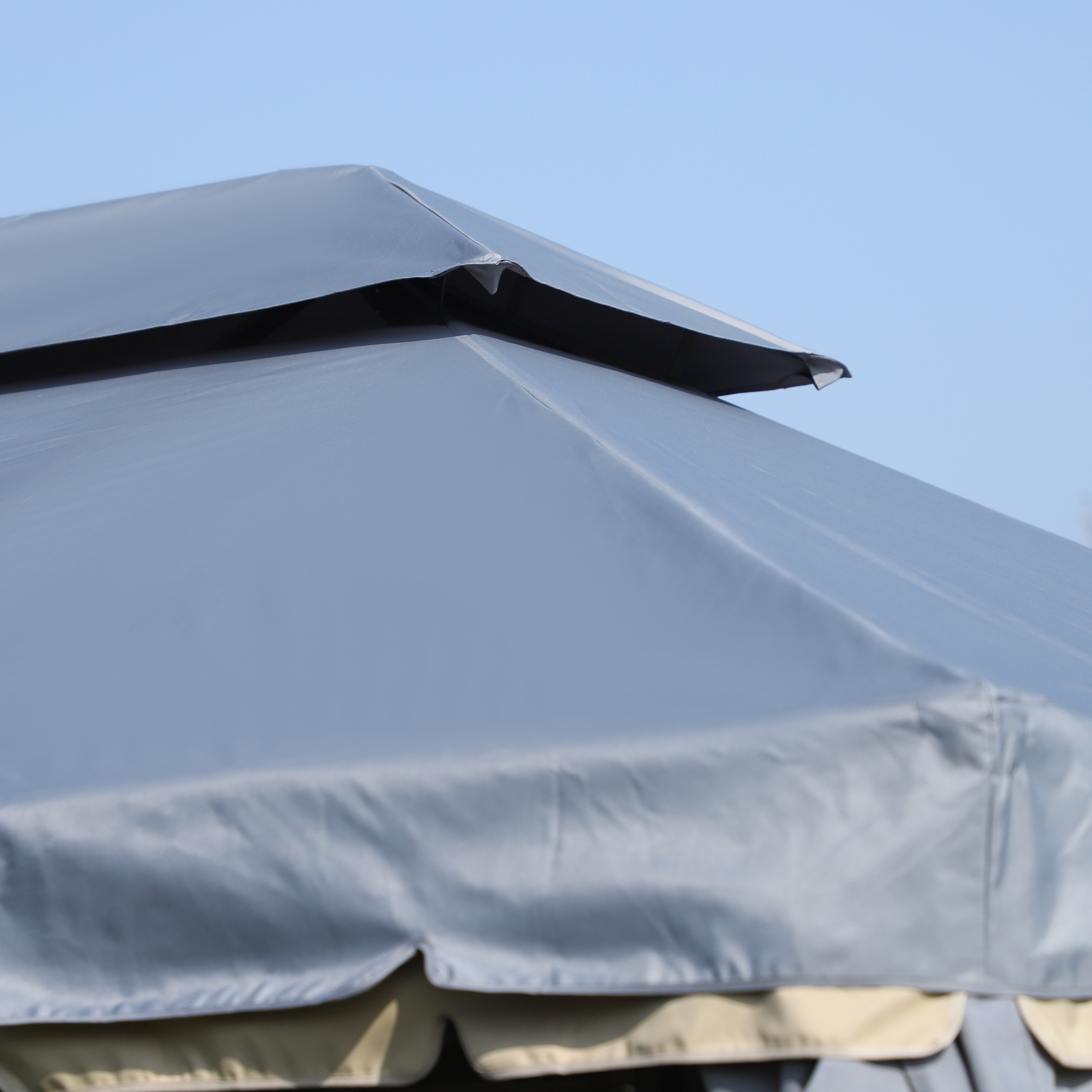 Outsunny 3 x 4m Aluminium Garden Gazebo, Marquee Canopy Shelter Pavilion Party Tent with Nets and Curtains for Garden, Lawn, Backyard and Deck, Grey - North Peak Garden Furniture