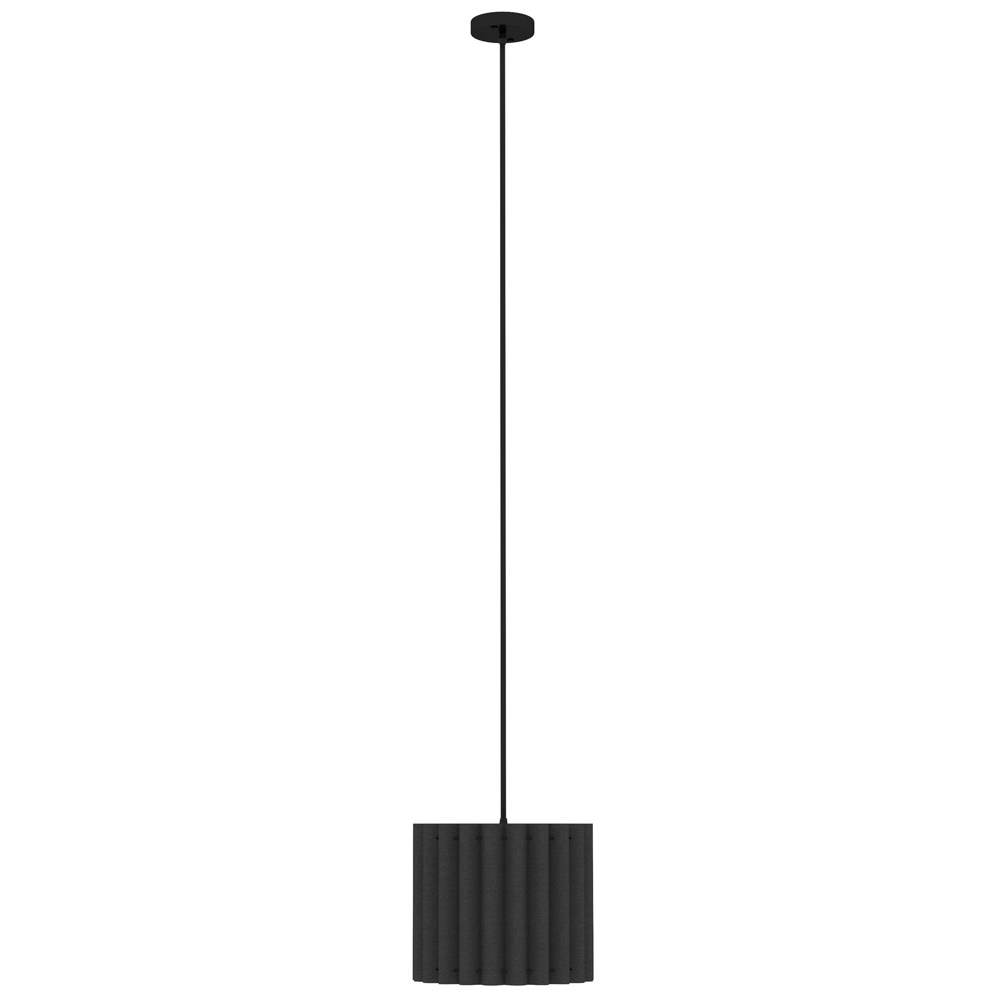 HOMCOM Linen Pendant Light, Modern Wave Ceiling Light Shade, E27 Lampshade for Living Room, Bedroom, Kitchen, Hallway, Black - North Peak Garden Furniture