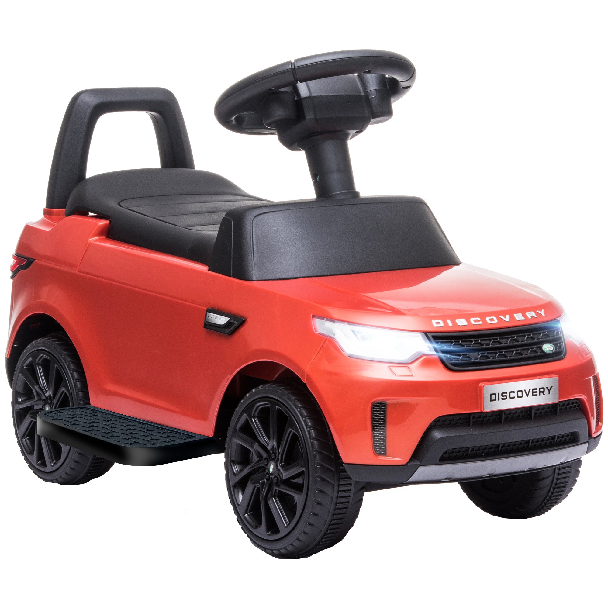 AIYAPLAY 2 in 1 Land Rover Licensed 6V Kids Electric Ride On Car Sliding Car w/ Headlights Music, for 18-60 Months Red