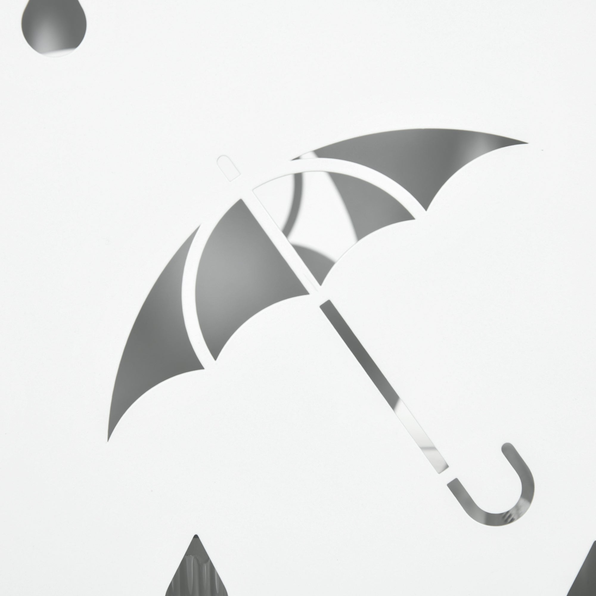 HOMCOM Six-Umbrella Steel Holder Stand - White - North Peak Garden Furniture