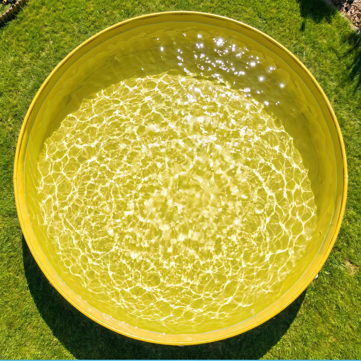 PawHut Foldable Dog Pool for Puppies and Ducks Dog Paddling Pool Bath Tub, Blue, 100 x 30 cm