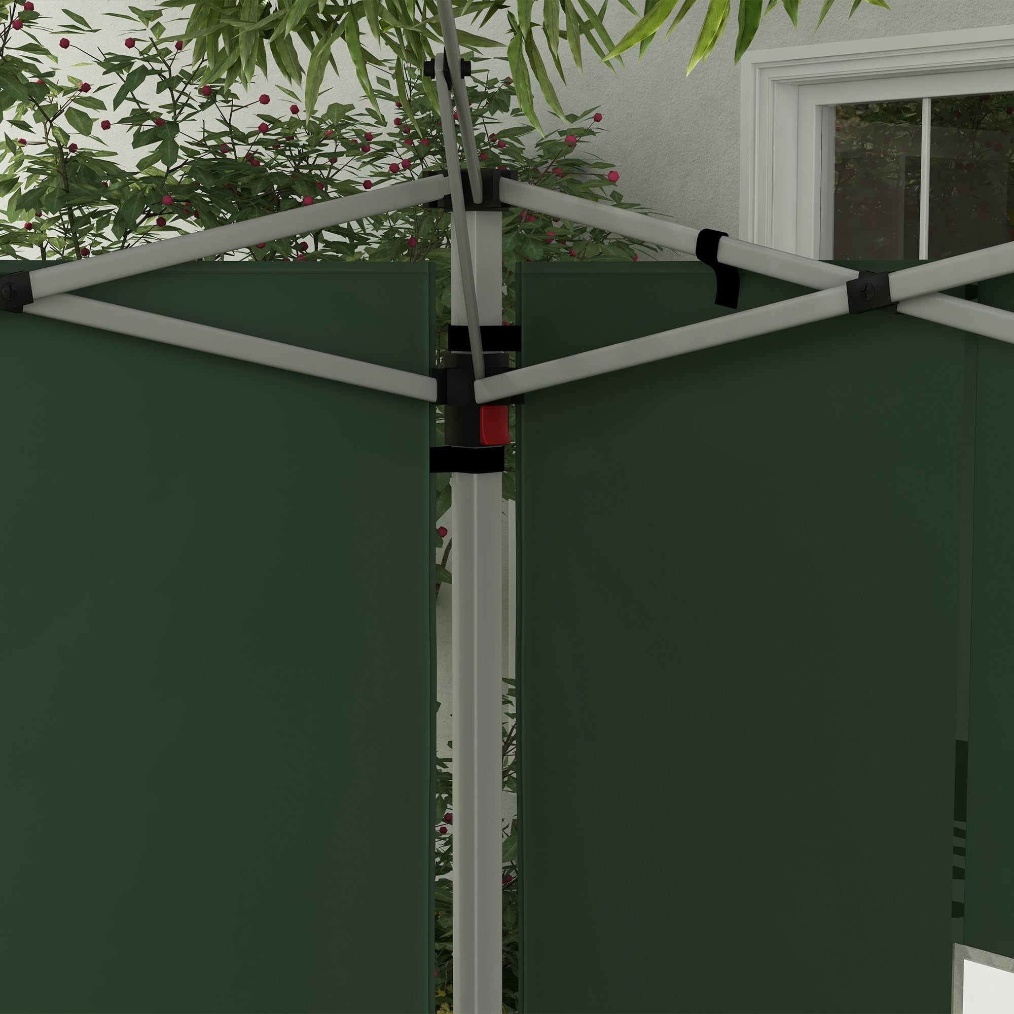 Outsunny Gazebo Side Panels, Sides Replacement with Window for 3x3(m) or 3x4m Pop Up Gazebo, 2 Pack, Green