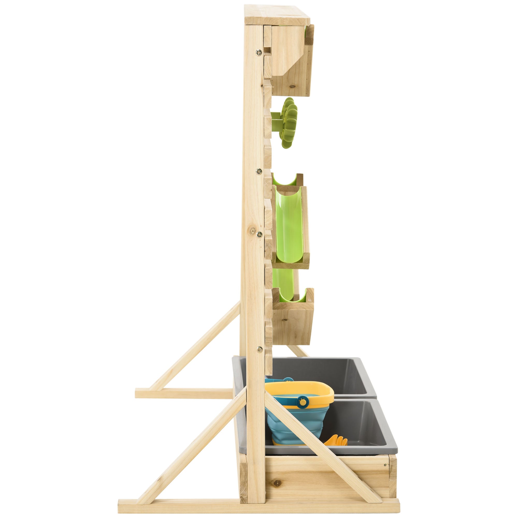 Outsunny Outdoor Kids Running Water and Sand Playset, with 18 Accessories - North Peak Garden Furniture