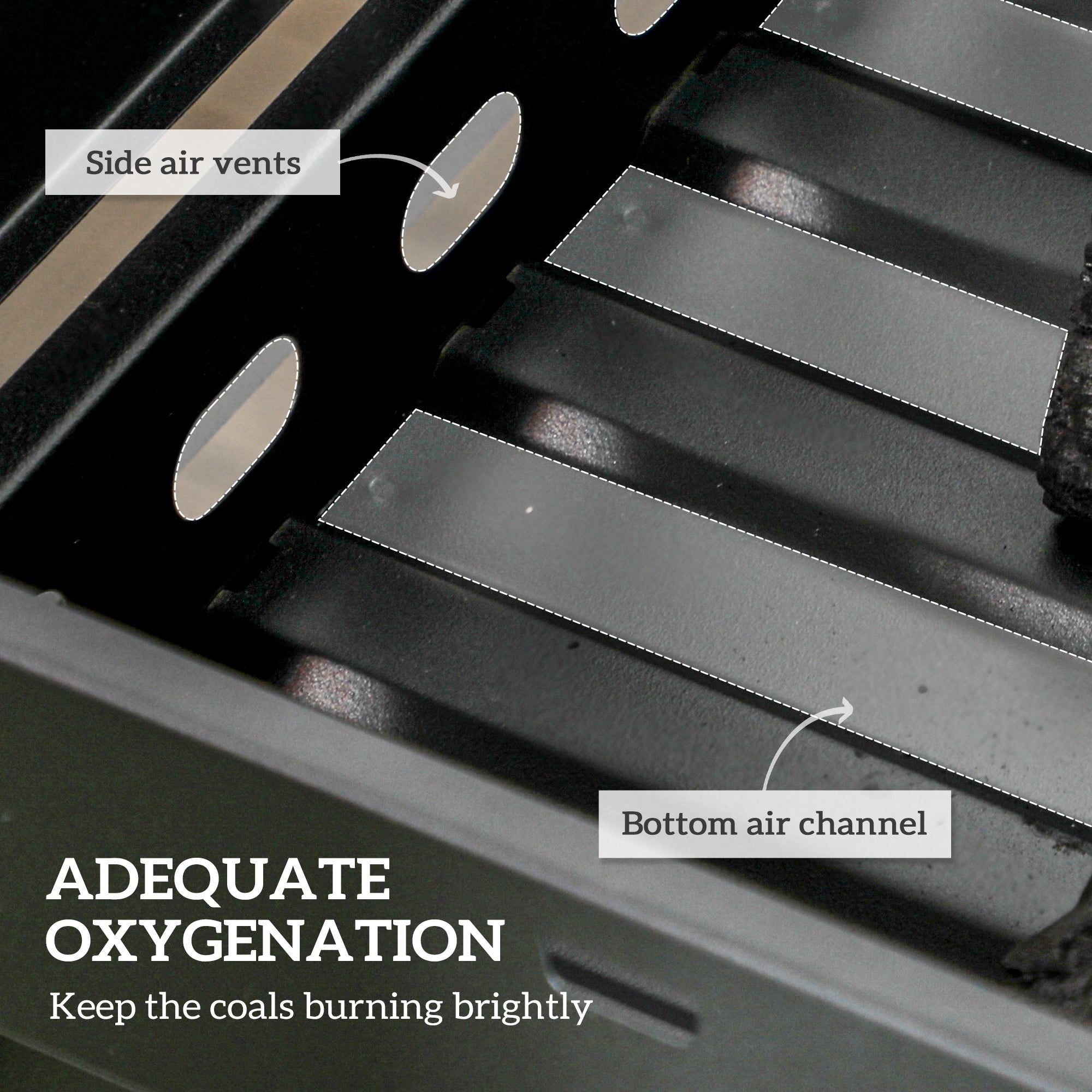 Outsunny Foldable Charcoal Grill - Black - North Peak Garden Furniture