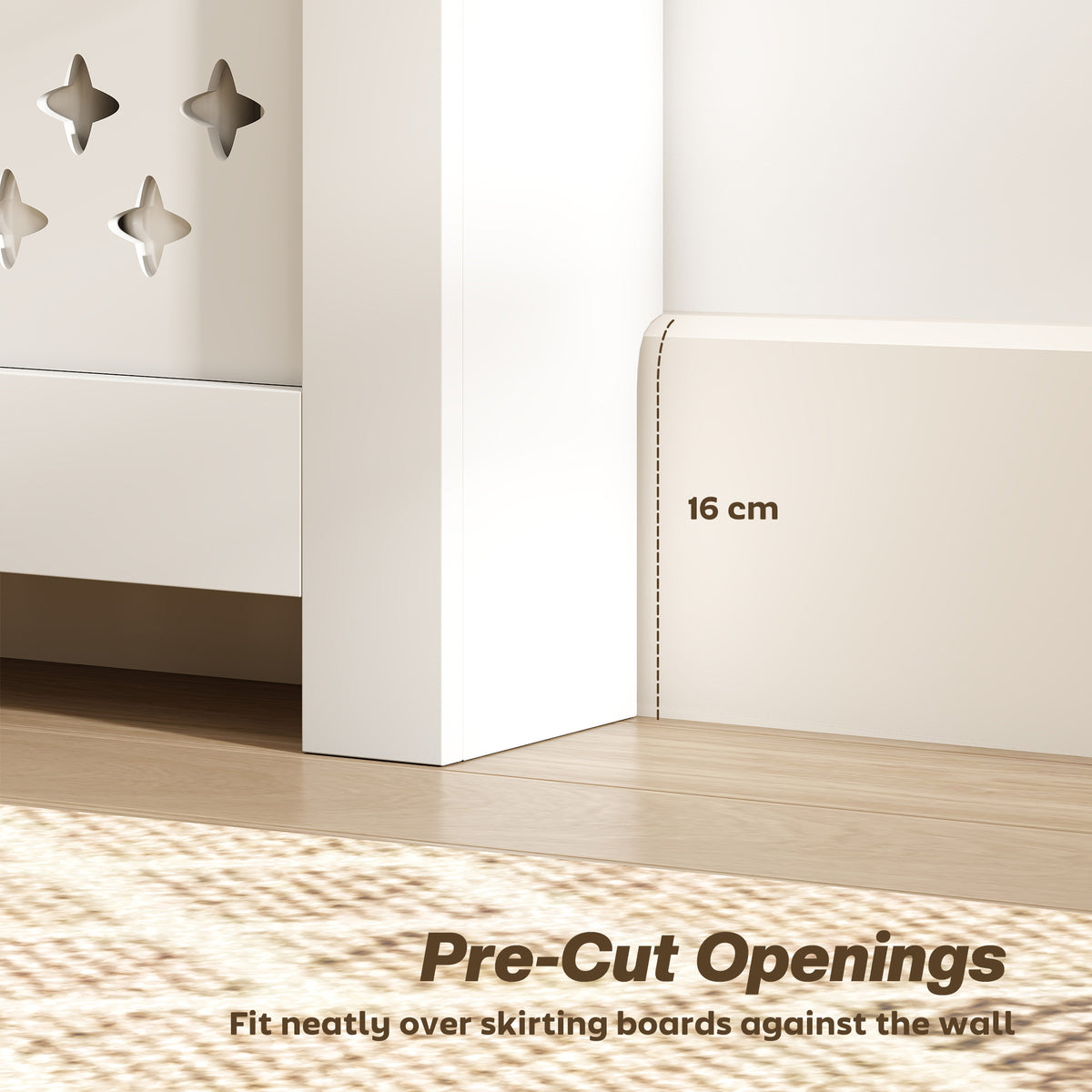 HOMCOM 78 x 19 cm Minimal Radiator Cover, with Drawer - White