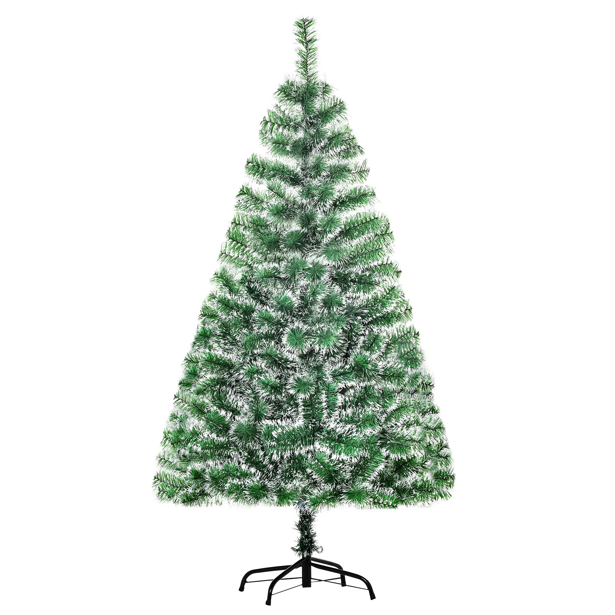 HOMCOM 5FT Indoor Christmas Tree Artificial Decoration Xmas Gift with Metal Stand Branch Tips - North Peak Garden Furniture
