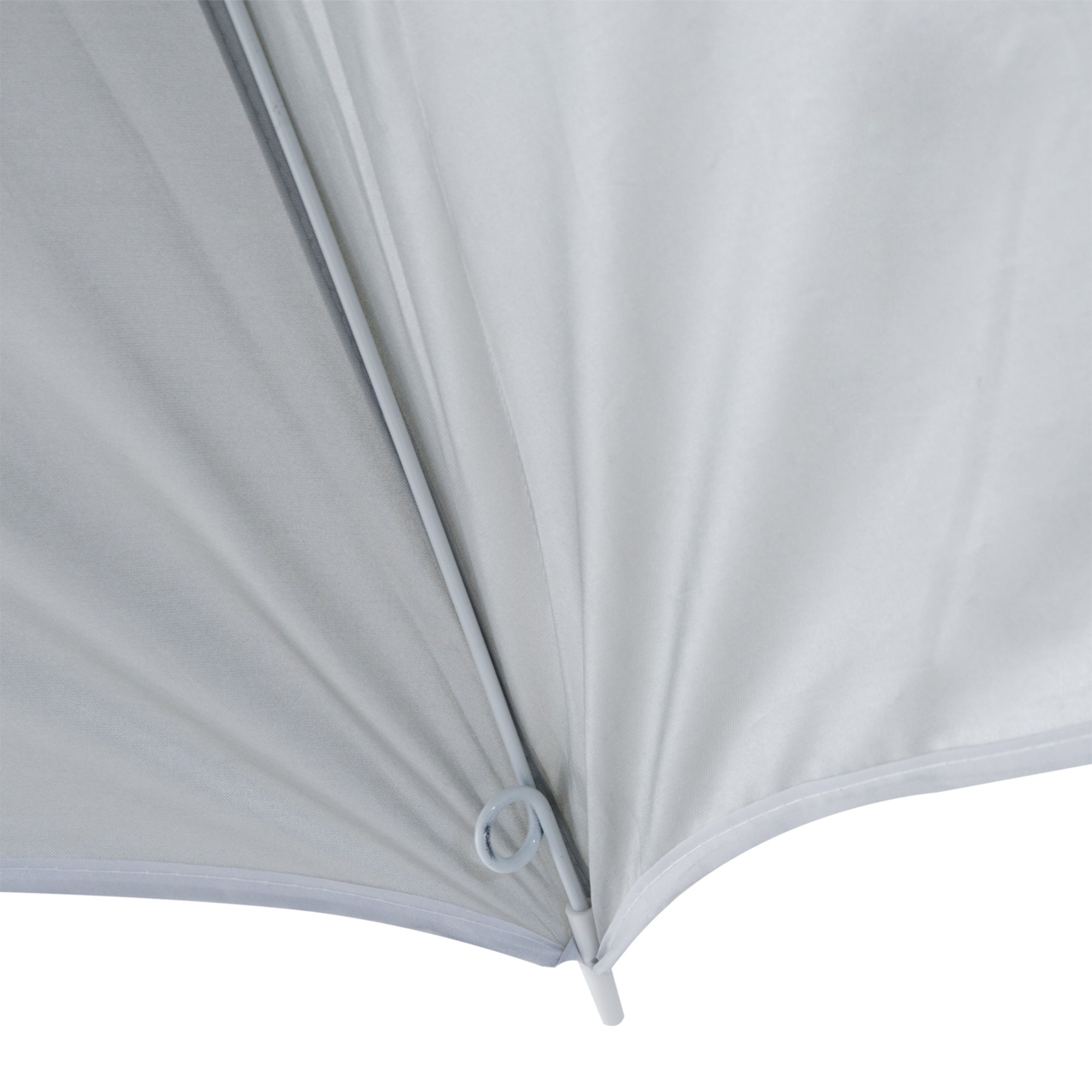 Outsunny 88" Arc 2.2M Fishing Umbrella Beach Parasol with Sides Brolly Shelter Canopy Shade with FREE Carry Bag Off-White