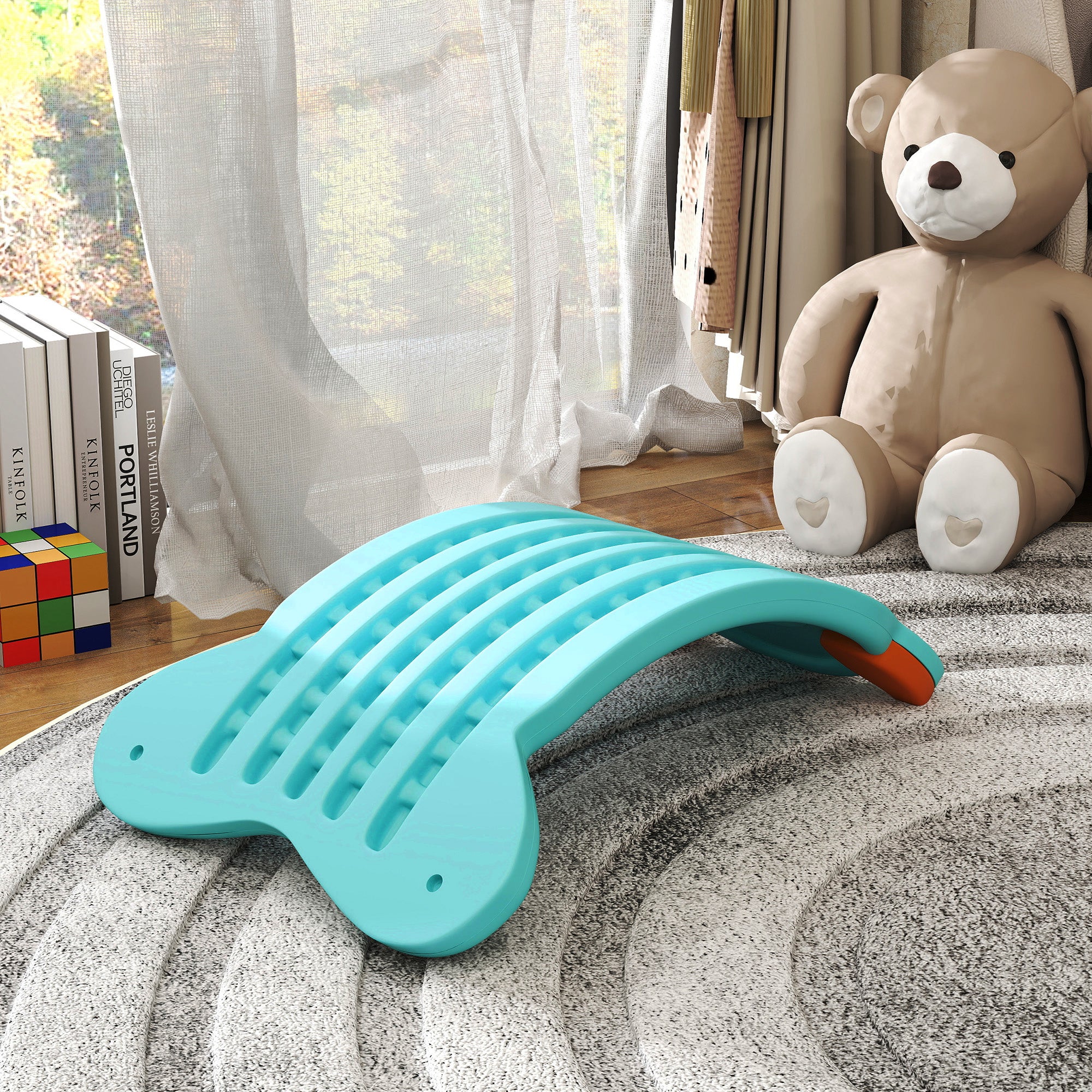 AIYAPLAY Balance Board for Kids Balance Training & Sensory Play, Light Blue - North Peak Garden Furniture