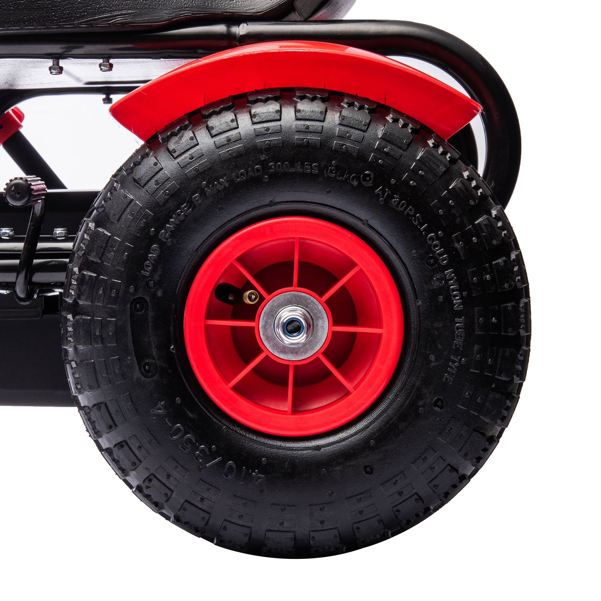 HOMCOM Children Pedal Go Kart, Kids Ride On Racer with Adjustable Seat, Inflatable Rubber Tyres, Handbrake, for Ages 5-12 Years - Red - North Peak Garden Furniture