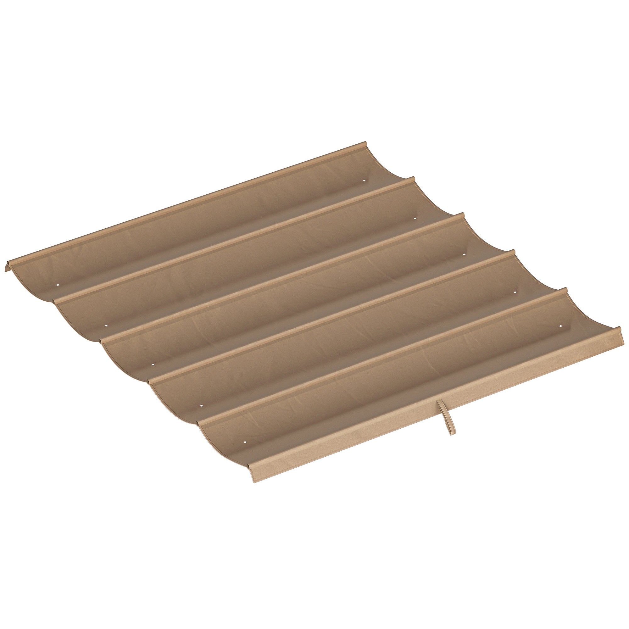 Outsunny Retractable Pergola Shade Cover, Replacement Canopy Fabric for 3 x 3 (m) Pergola, Gazebo Retractable Roof, Tan