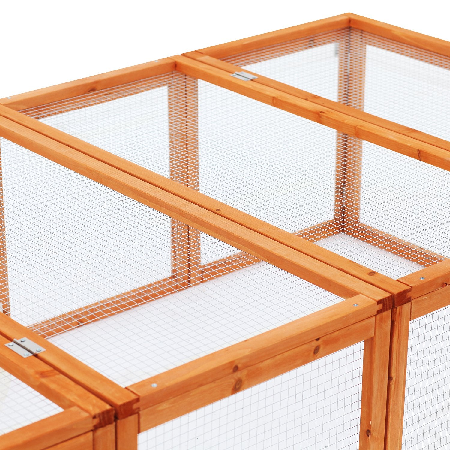 Pawhut Guinea Pigs Hutches W/ Mesh Wire, 181Lx100Wx 48H cm-Wood - North Peak Garden Furniture