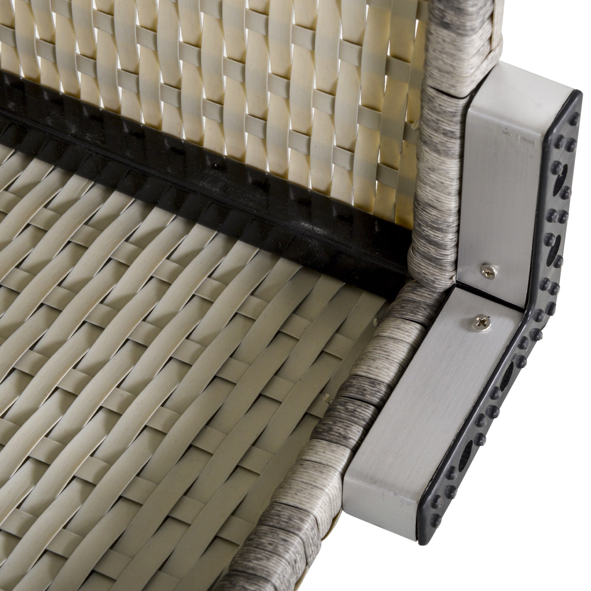 Outsunny Outdoor PE Rattan Furniture with Cushions, Garden Armless Chair with Adjustable Footpads and Back Support Cushion, for Garden, Yard, Terrace, Light Grey - North Peak Garden Furniture