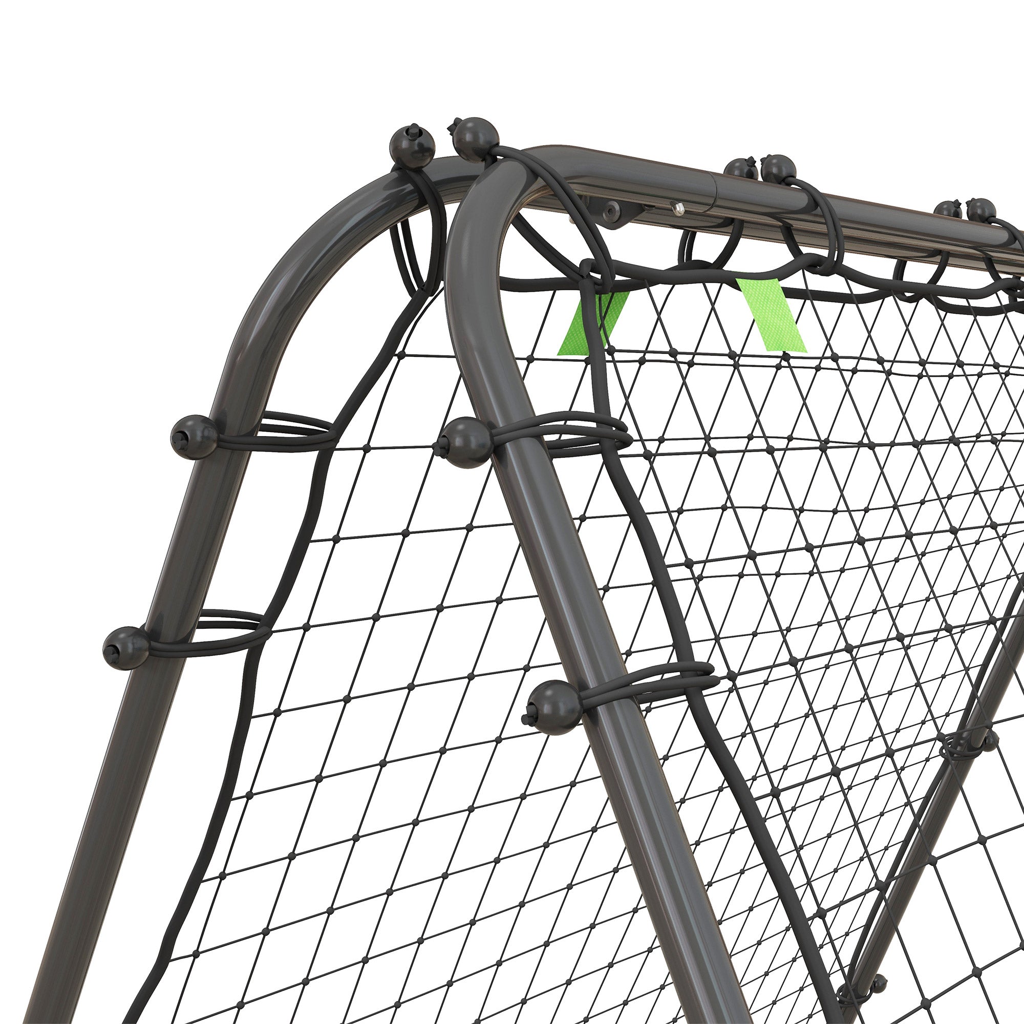 HOMCOM Double Sided Football Rebounder Net, Football Rebound Goal with 5 Adjustable Angles, Black - North Peak Garden Furniture