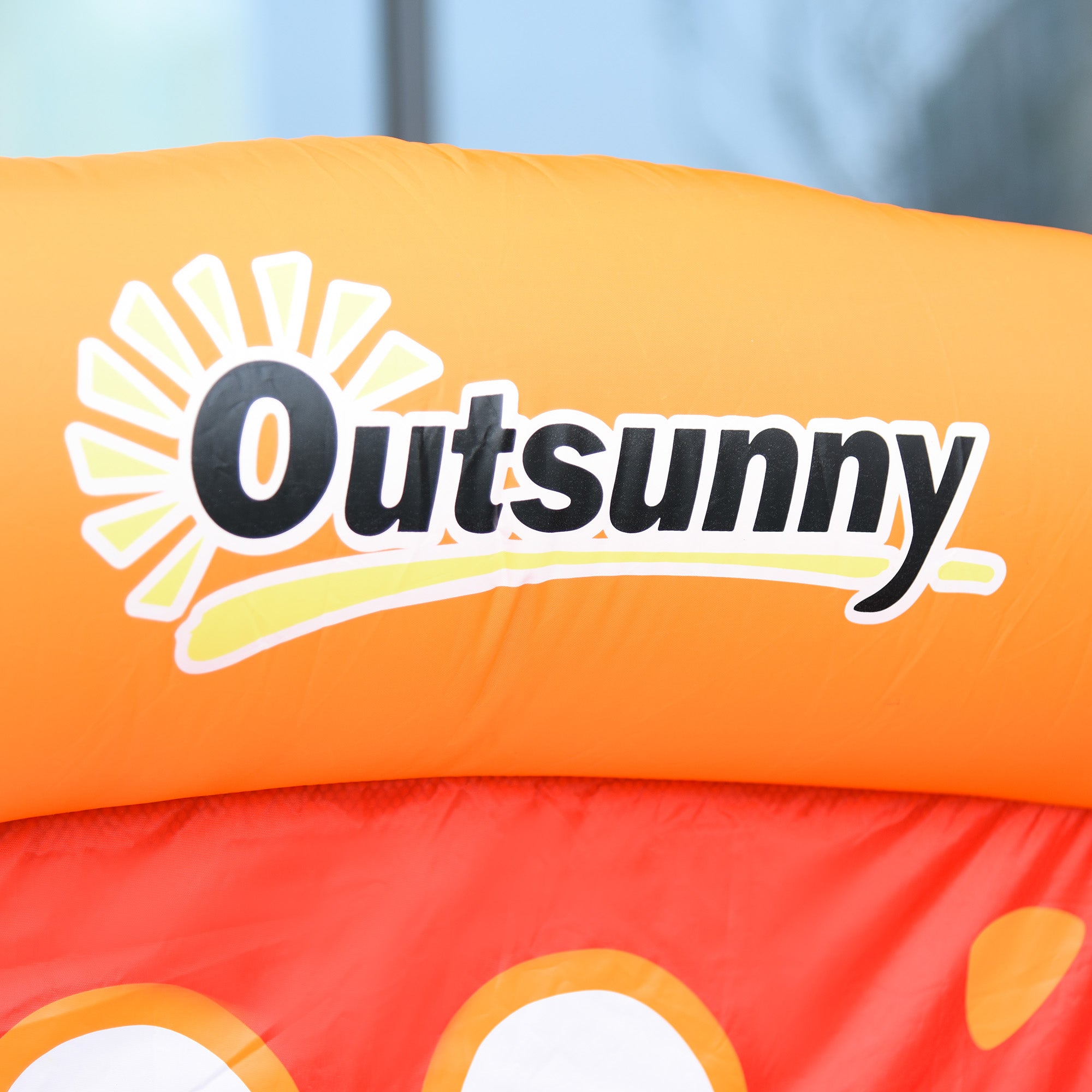 Outsunny Bouncy Castle Inflatable Basket Trampoline Slide Monster Design 180 x 250 x 175 (CM)