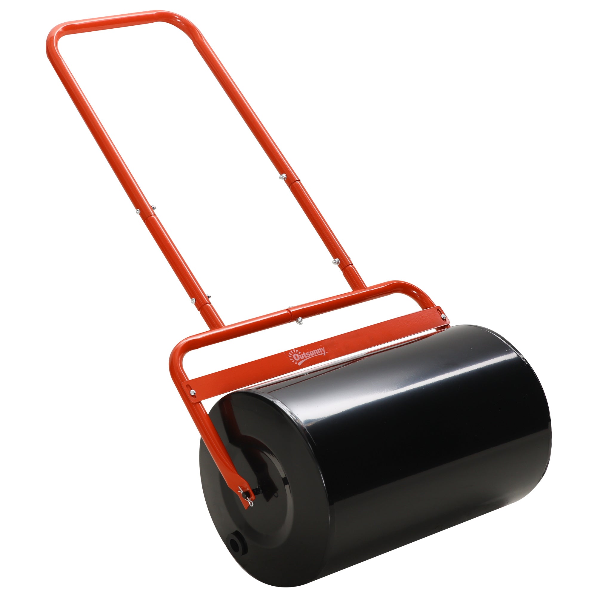 Outsunny 38L Fillable Cylinder Steel Lawn Roller - Red - North Peak Garden Furniture