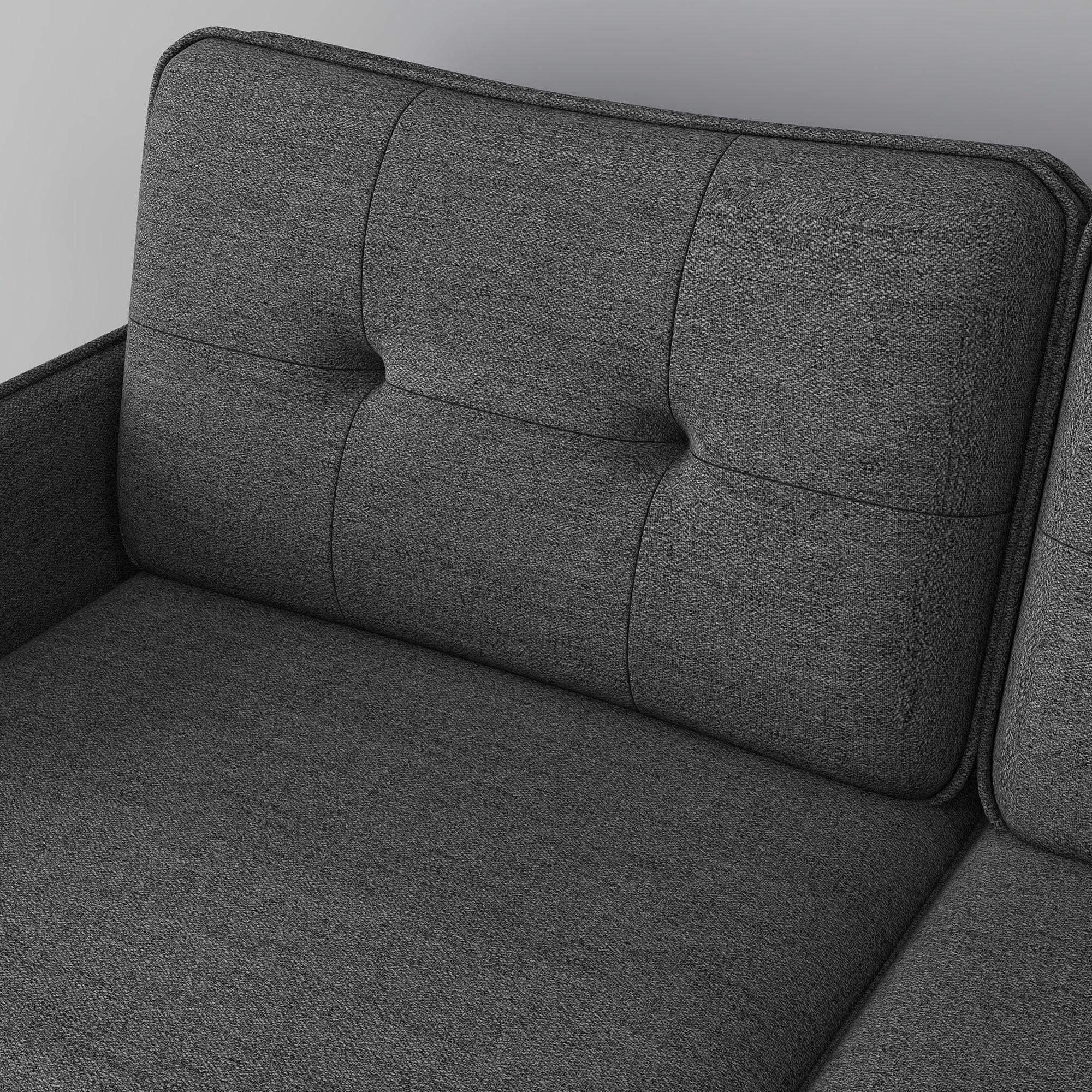 HOMCOM Modern Two Seater Sofa, Button Tufted Loveseat with Cushions and Steel Legs for Living Room, Guest Room, Dark Grey - North Peak Garden Furniture
