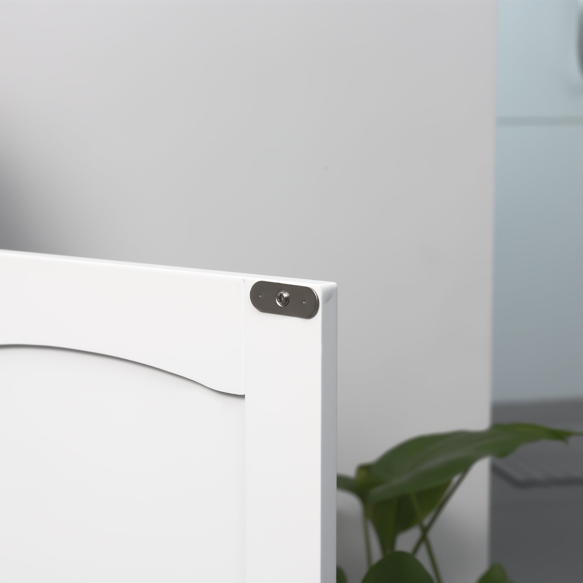kleankin Pedestal Under Sink Cabinet with Double Doors, Modern Bathroom Vanity Unit, Storage Cupboard with Adjustable Shelves, White - North Peak Garden Furniture