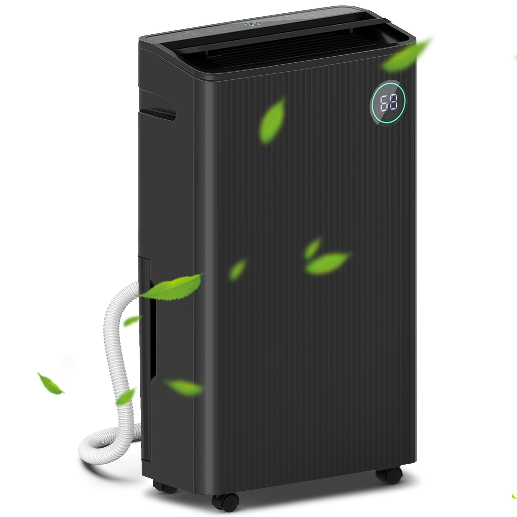 HOMCOM 5500mL Portable Dehumidifier with Air Purifier, UVC, Ioniser, 24H Timer, 5 Modes, 16L/Day, for Home Laundry, Black - North Peak Garden Furniture